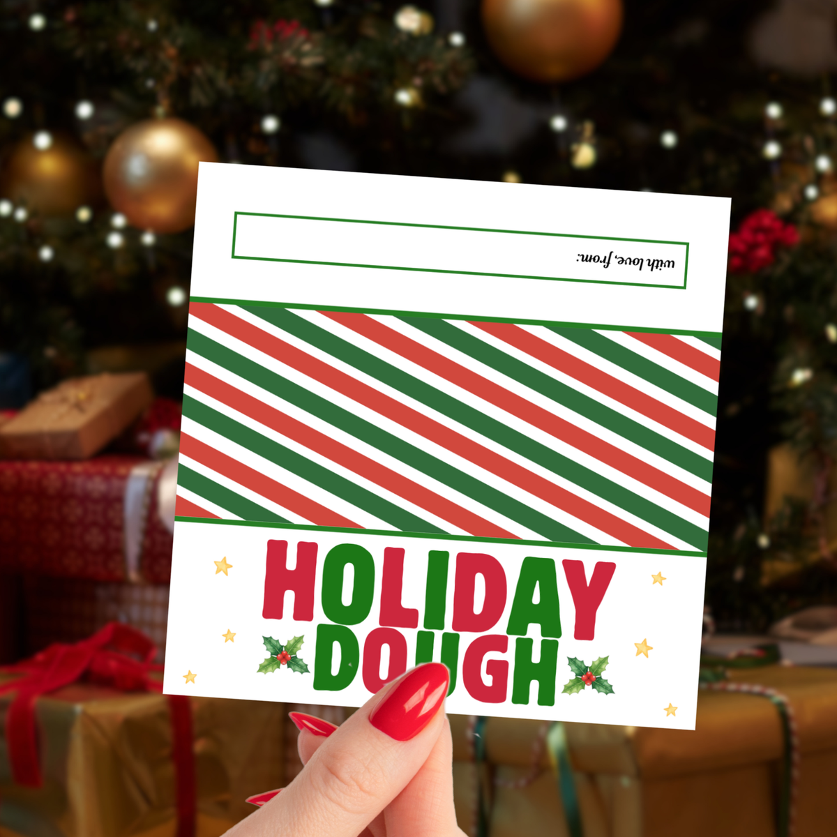 Holiday Dough Bag Topper