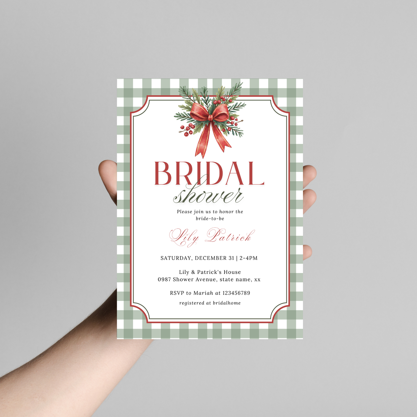 Christmas Bridal Shower + Recipe Card Bundle #2