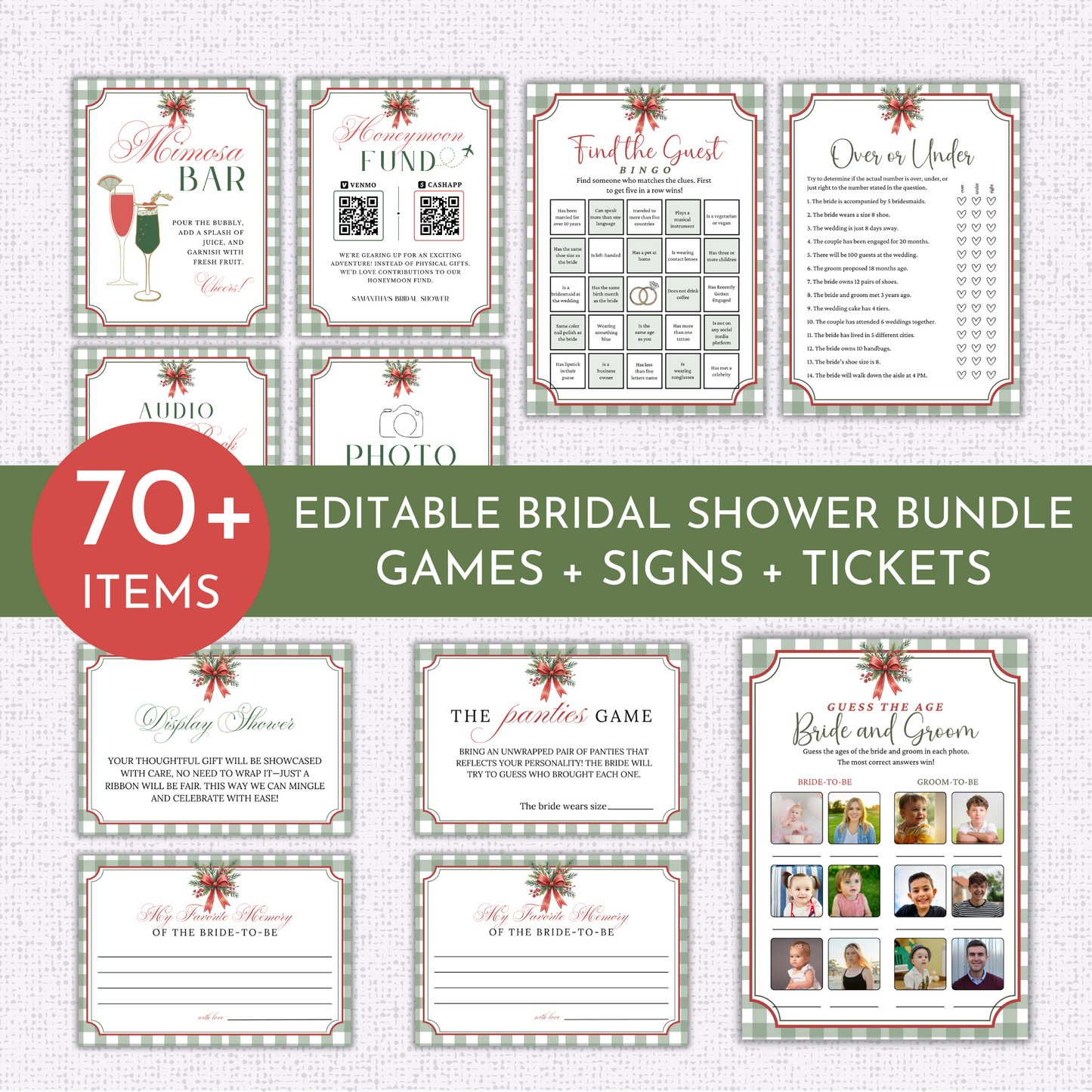 Christmas Bridal Shower Games & Signs - #2