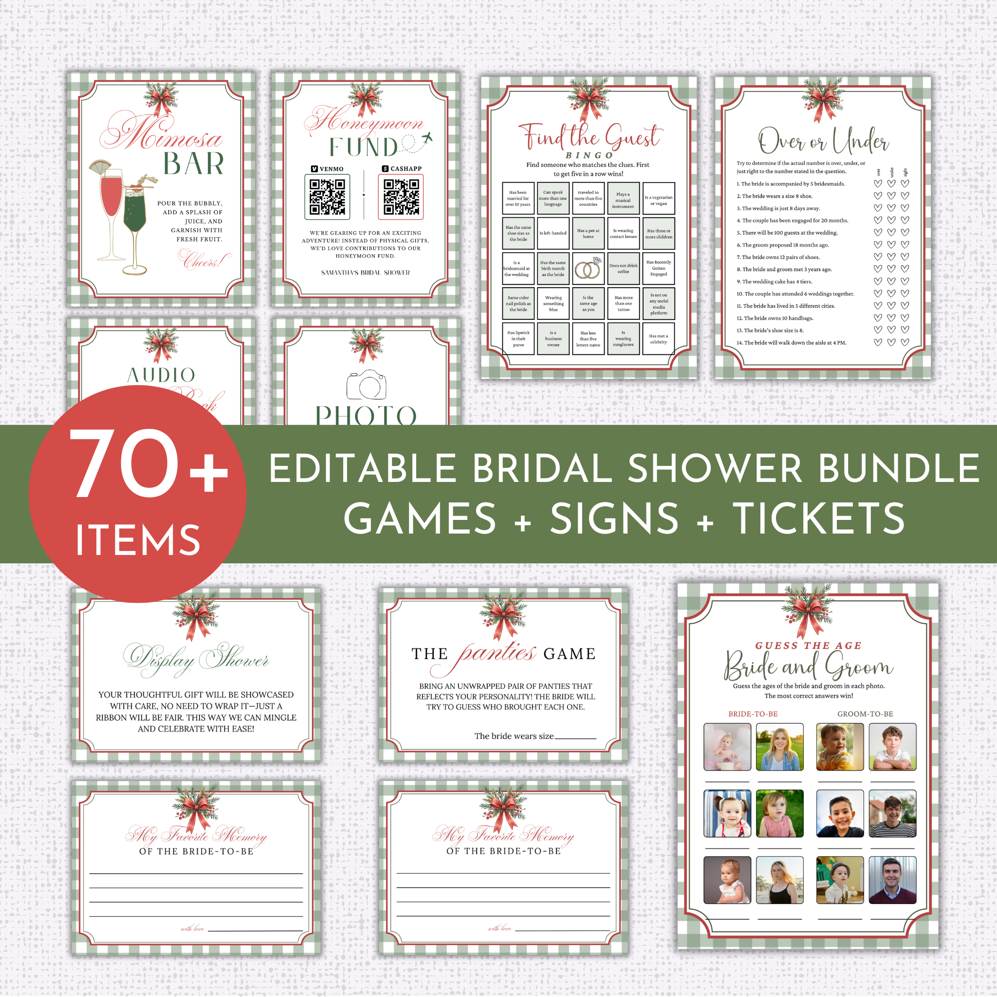 Christmas Bridal Shower Games & Signs - #2