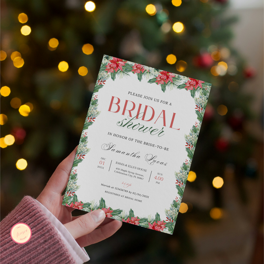 Christmas Bridal Shower Invitation - #1