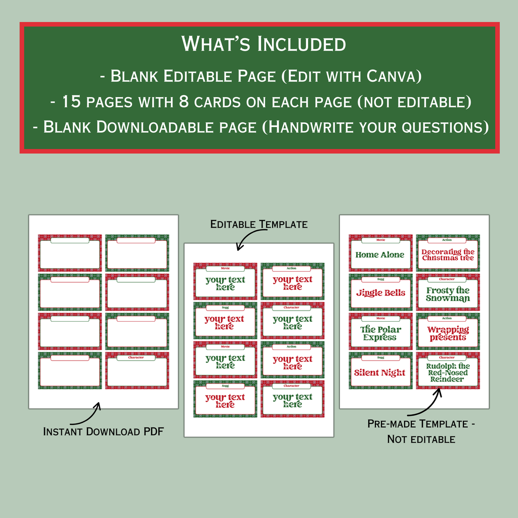 Christmas Charades Game