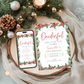 Christmas 1st Birthday Invitation