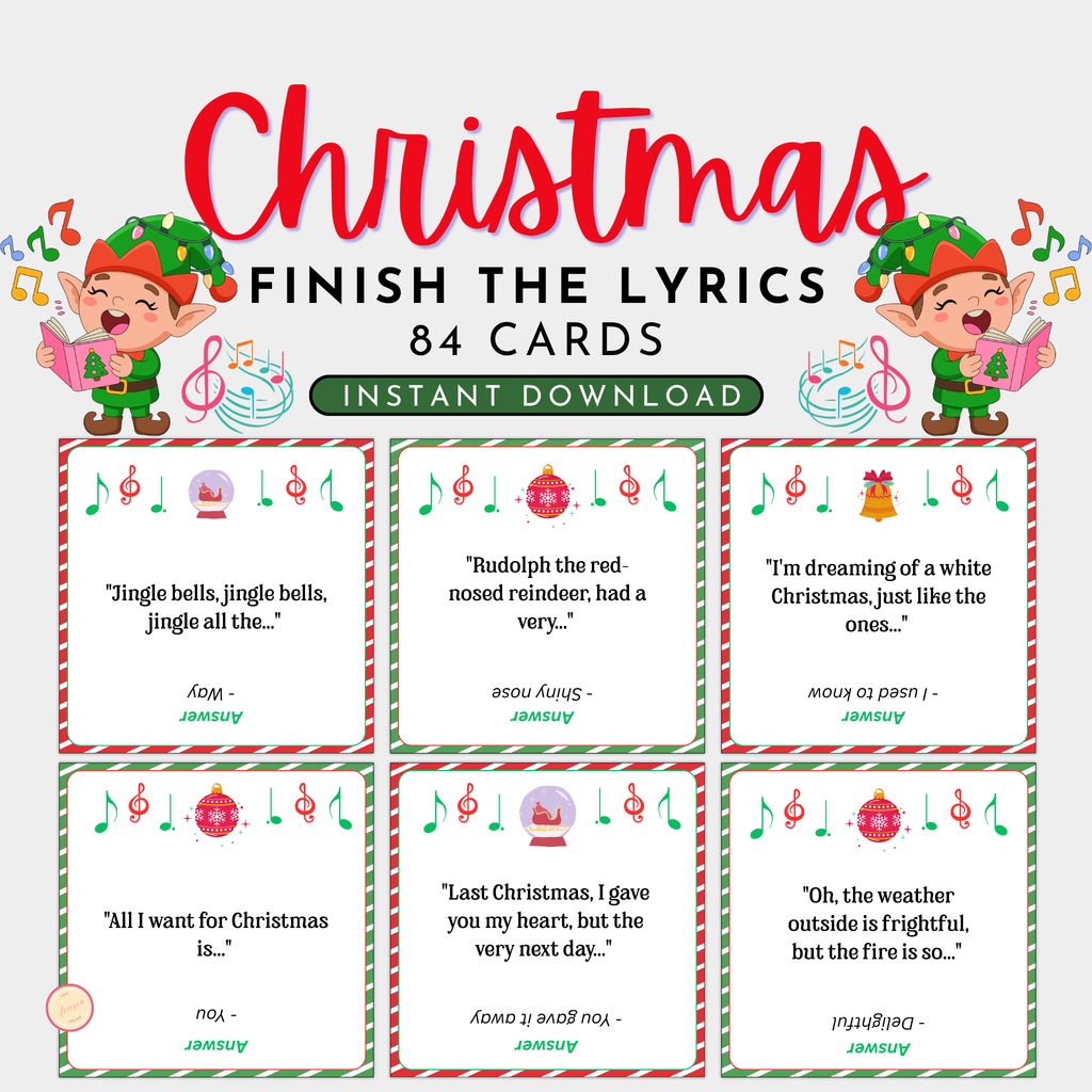 Christmas Finish The Lyrics Game