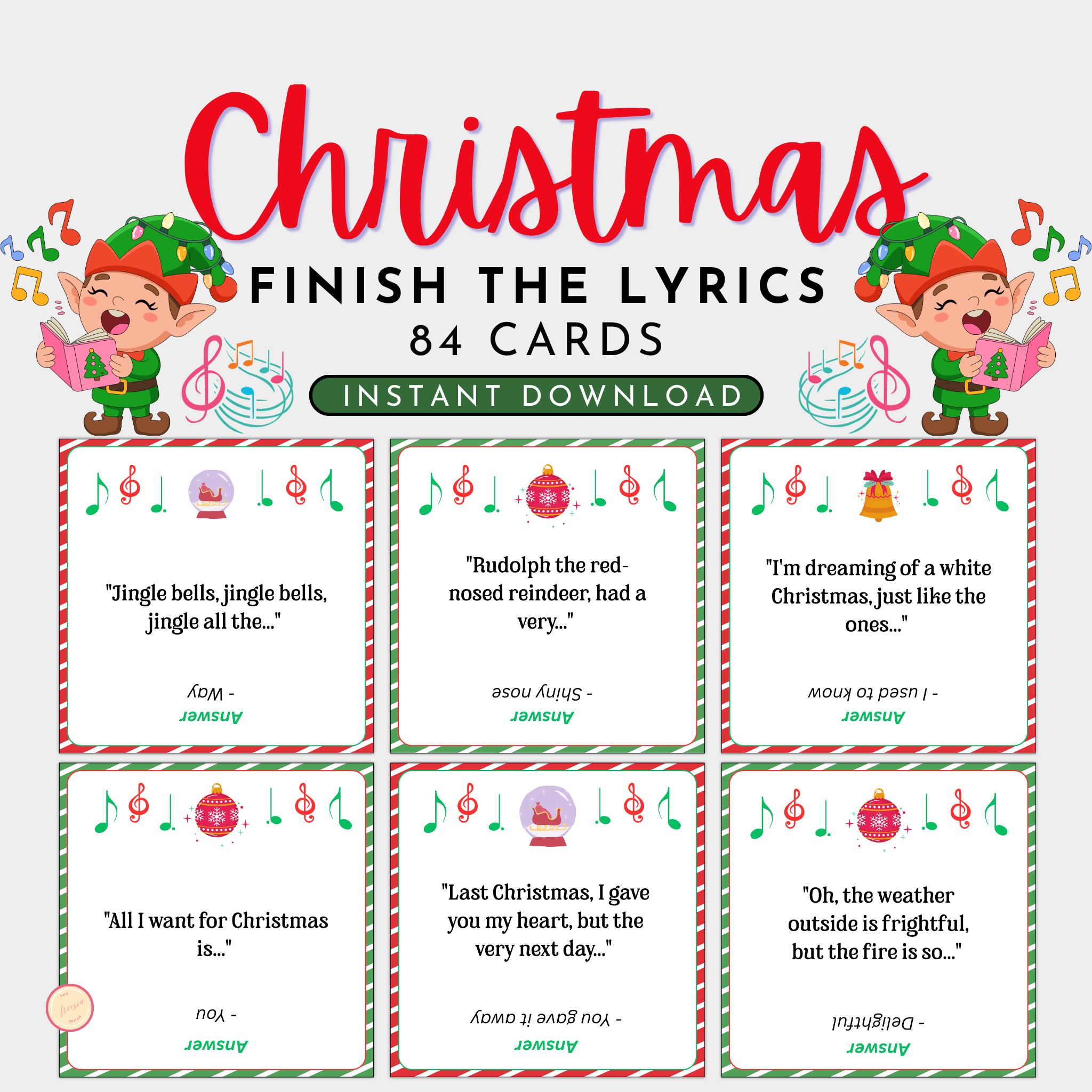 Christmas Finish The Lyrics Game