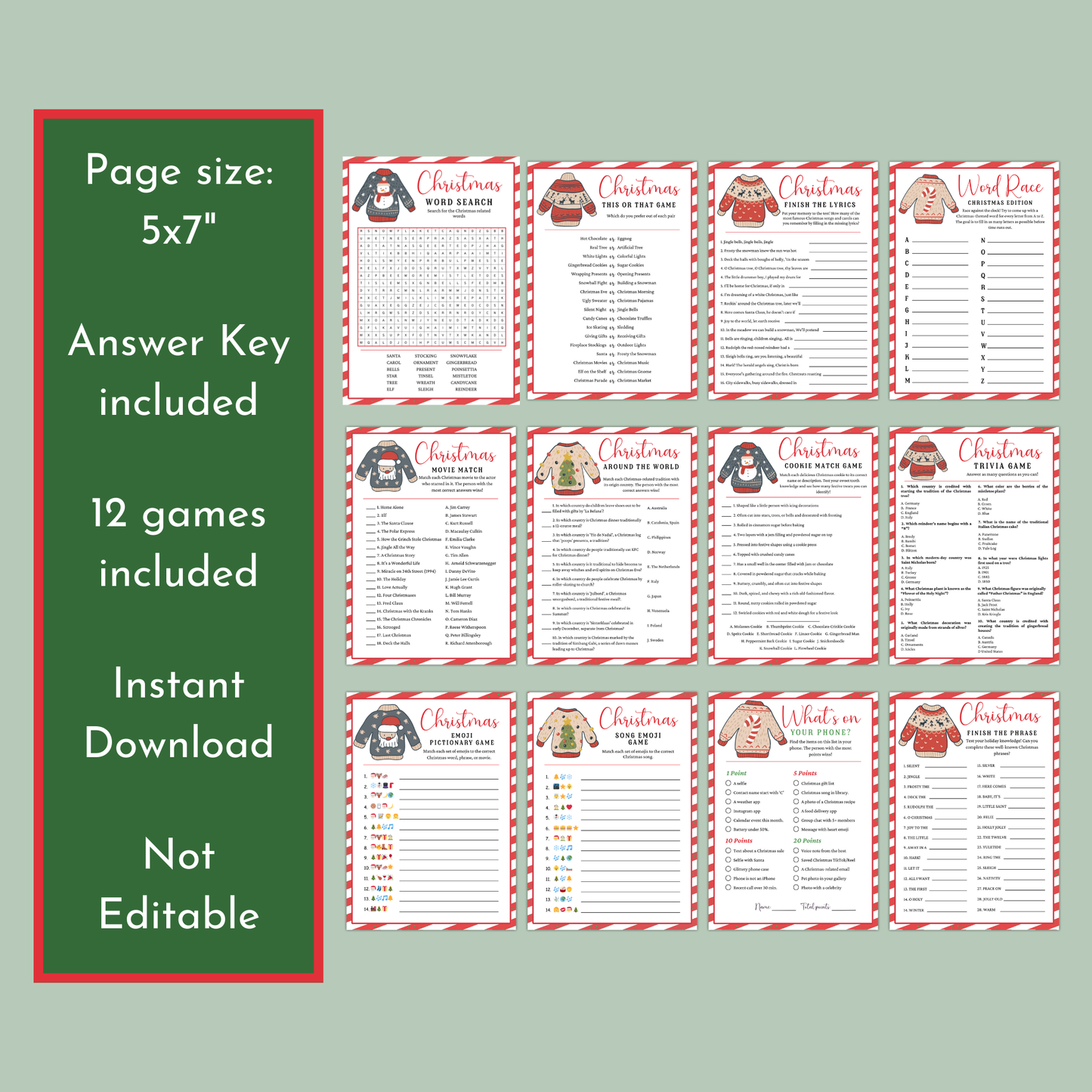 12 Ugly Sweater Christmas Party Games