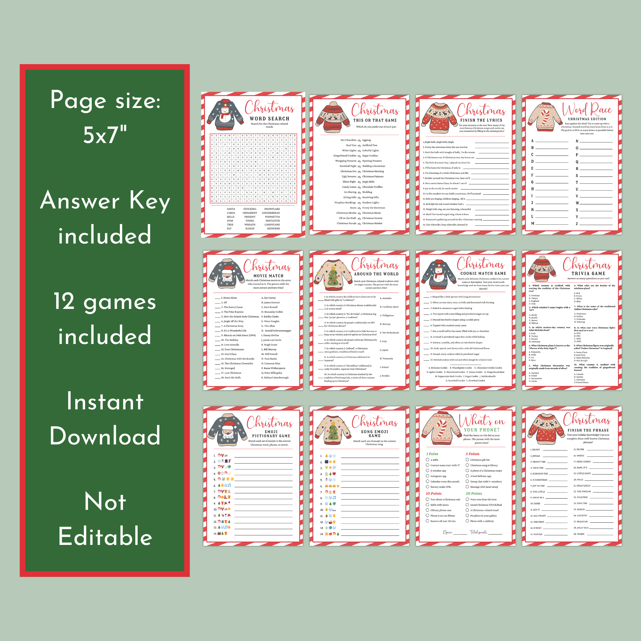 12 Ugly Sweater Christmas Party Games