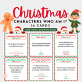 Christmas Character Who Am I Game