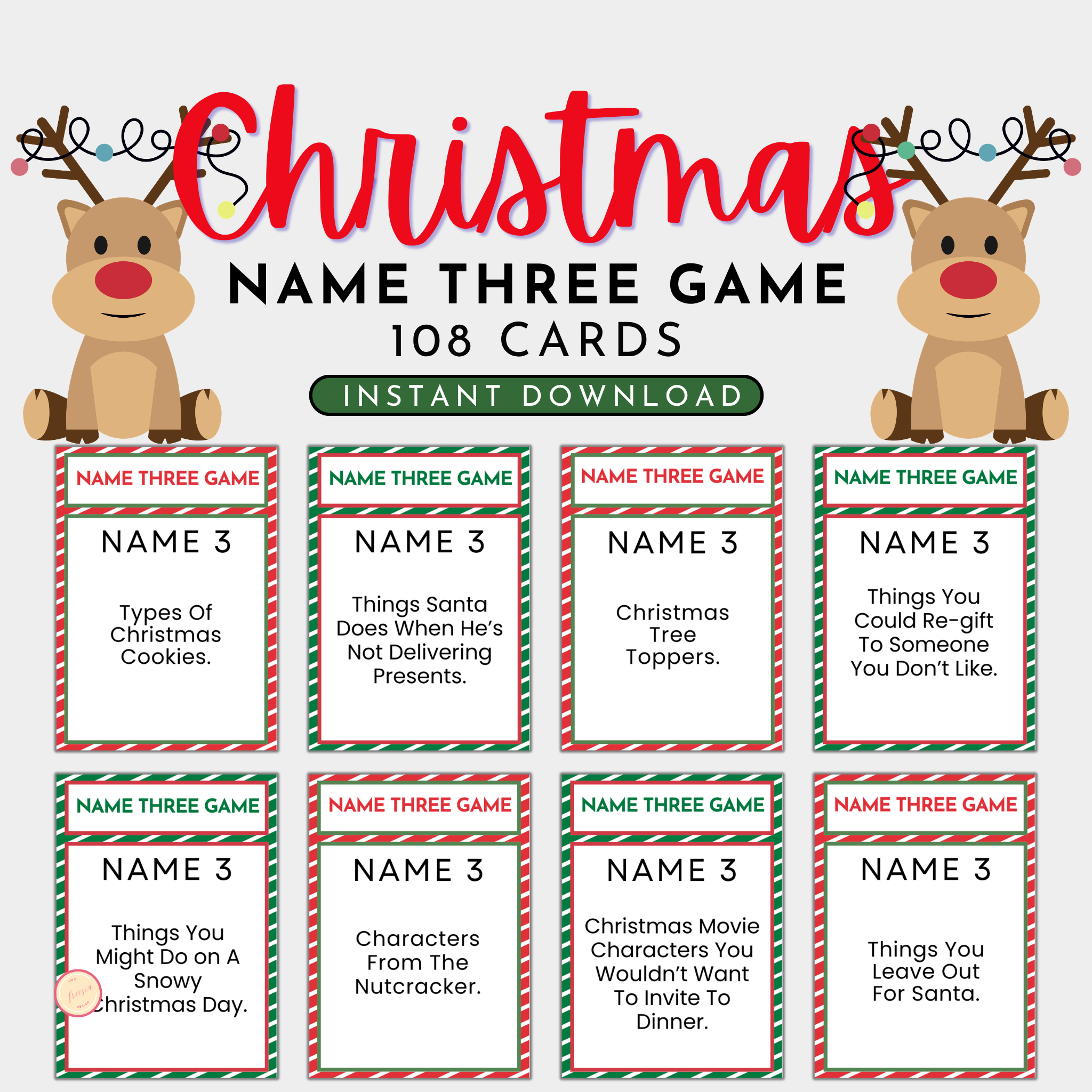 Christmas Name 3 Game