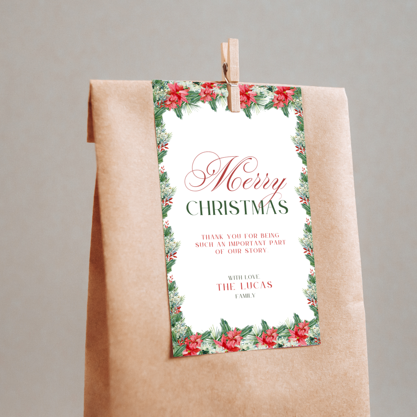 Christmas Gift Tag | Red and Green