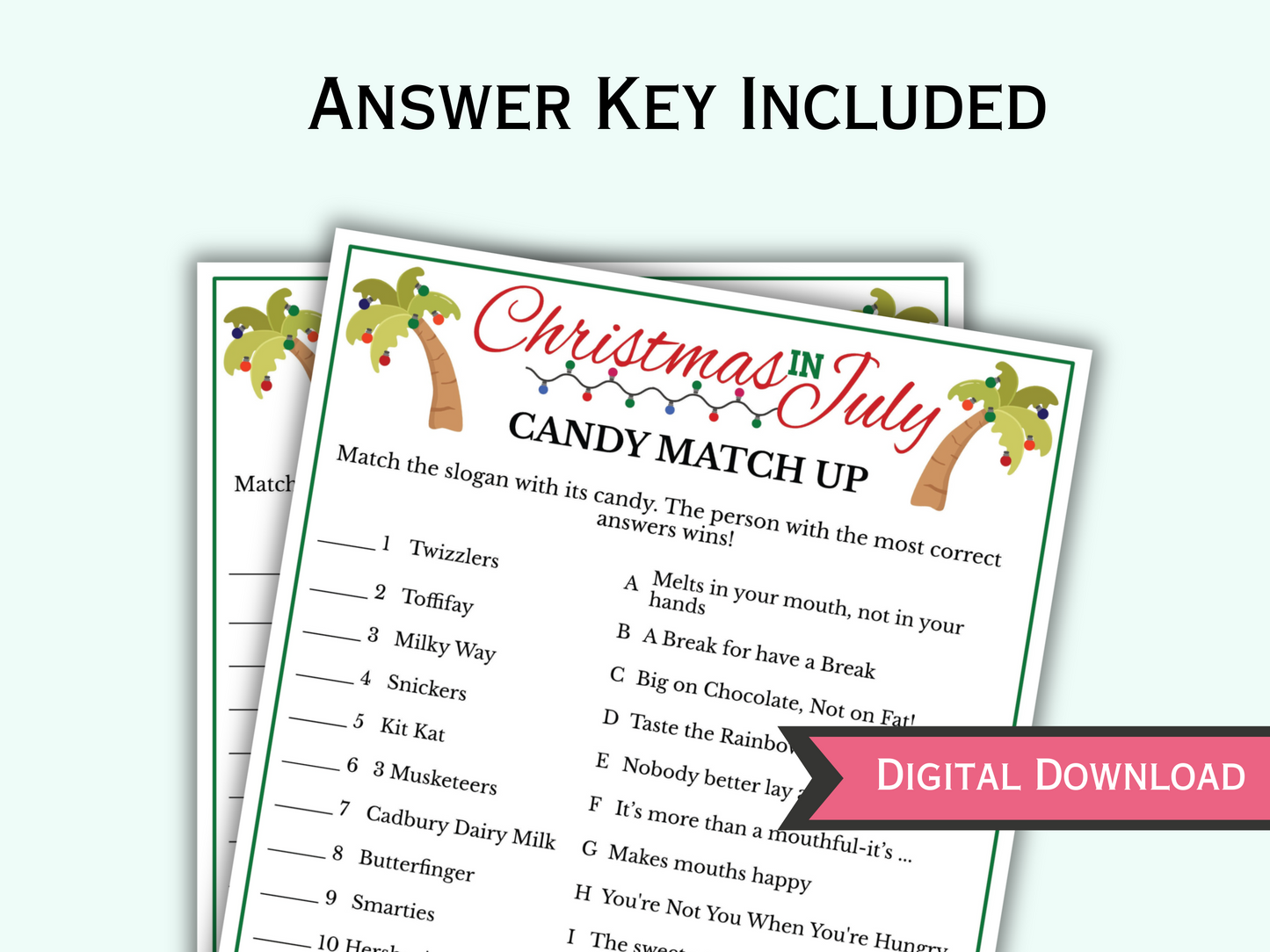 Christmas In July Party Games - 13 Games