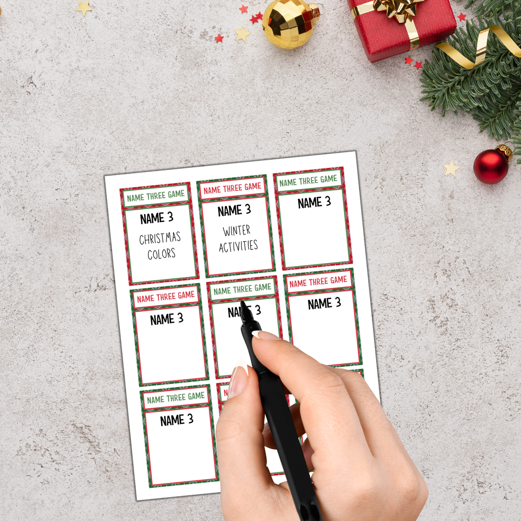 Christmas Name Three Game