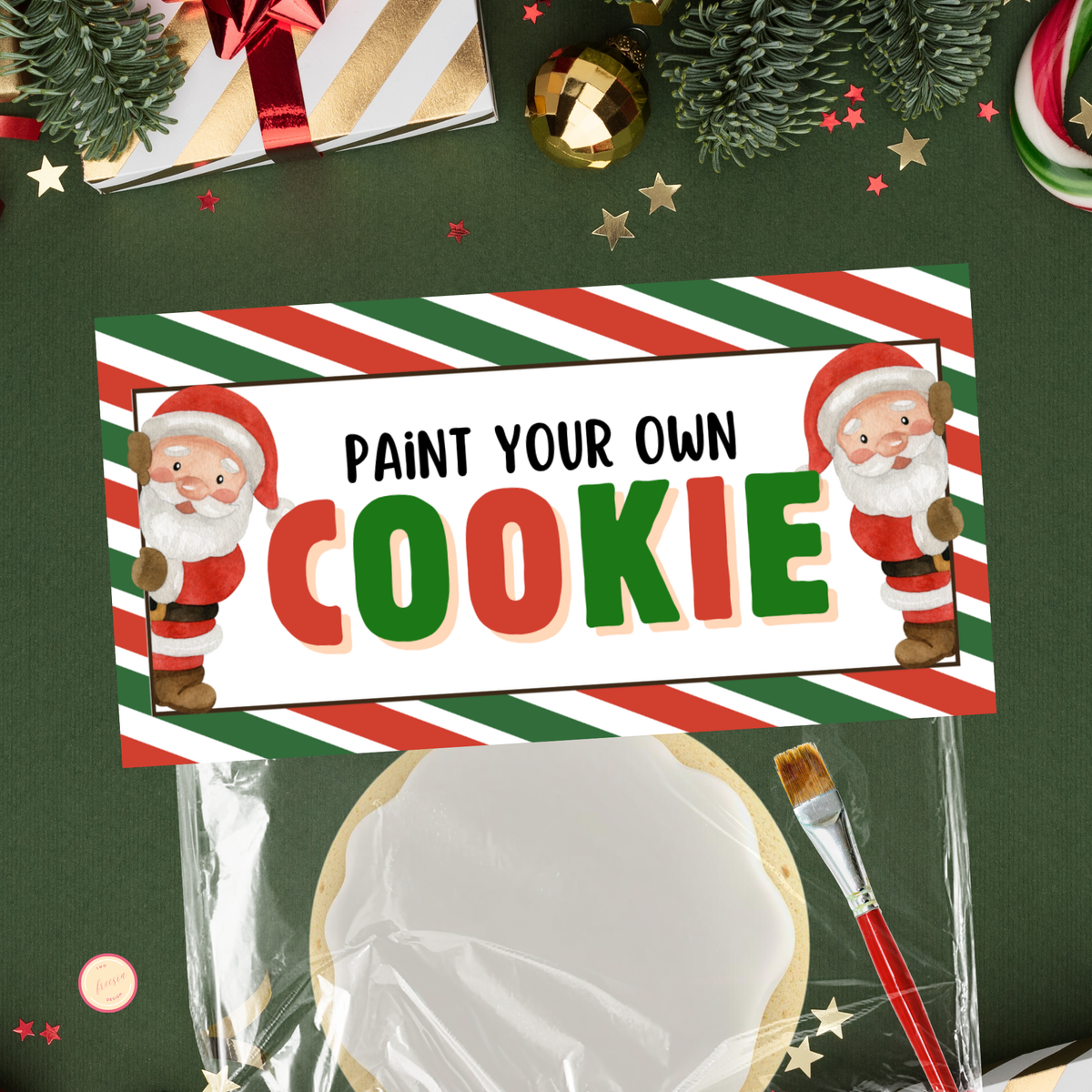 Christmas PYO Cookie Bag Topper