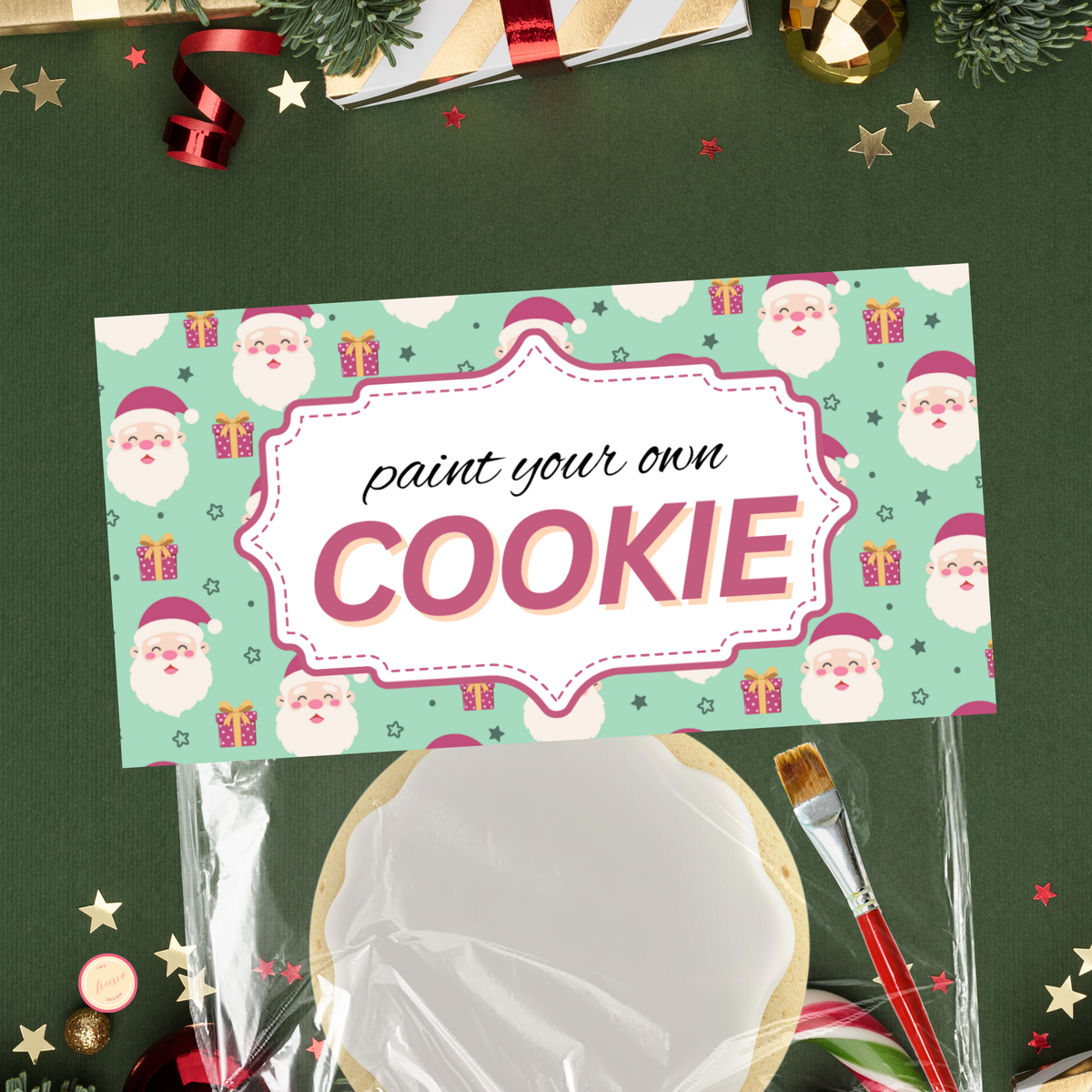 PYO Cookie Bag Topper - Christmas