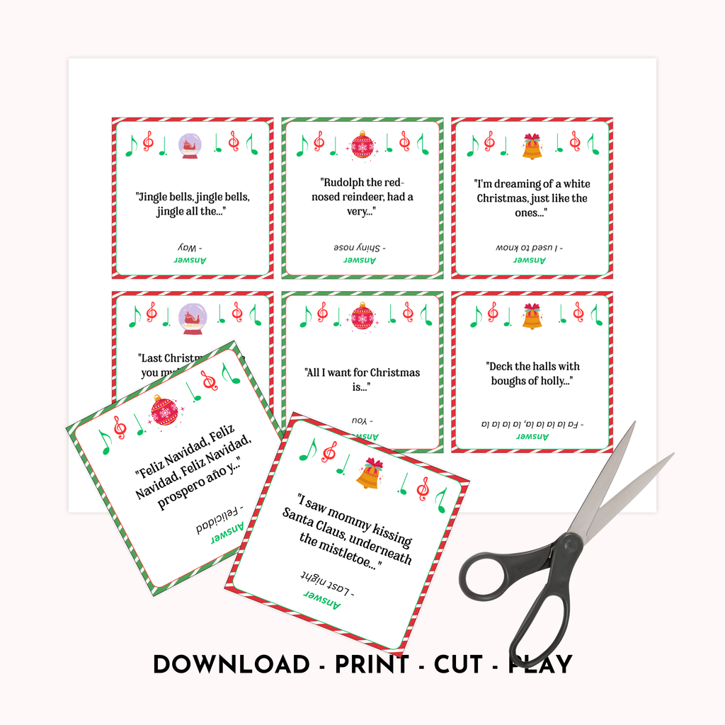 Christmas Finish The Lyrics Game