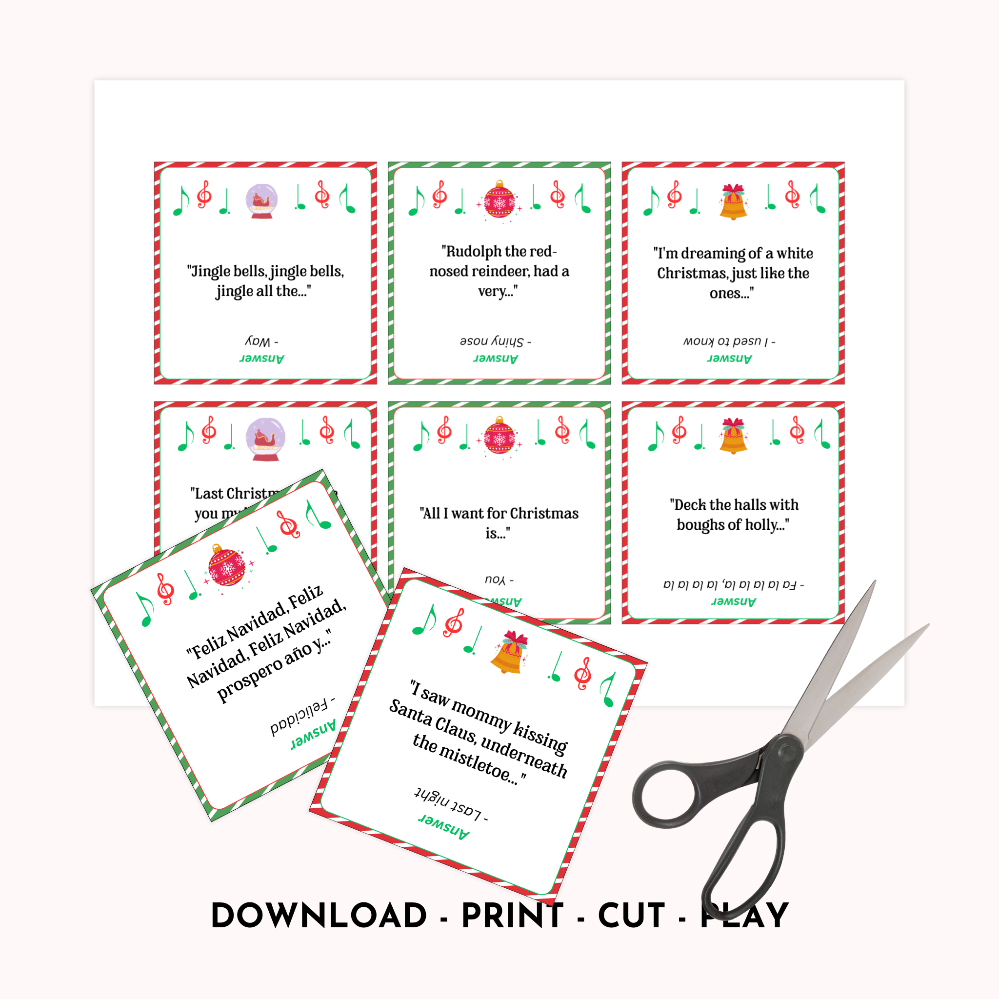 Christmas Finish The Lyrics Game