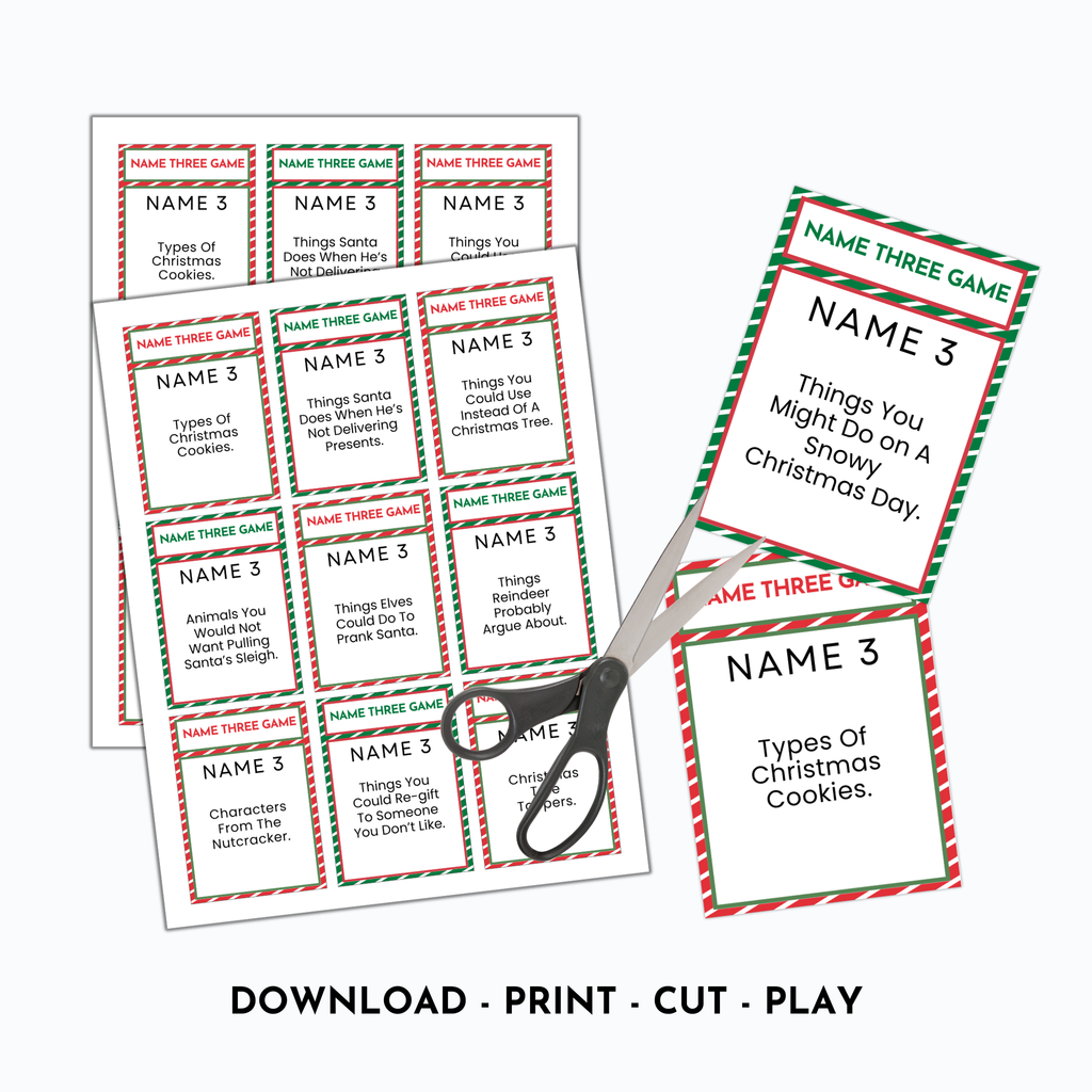 Christmas Name 3 Game