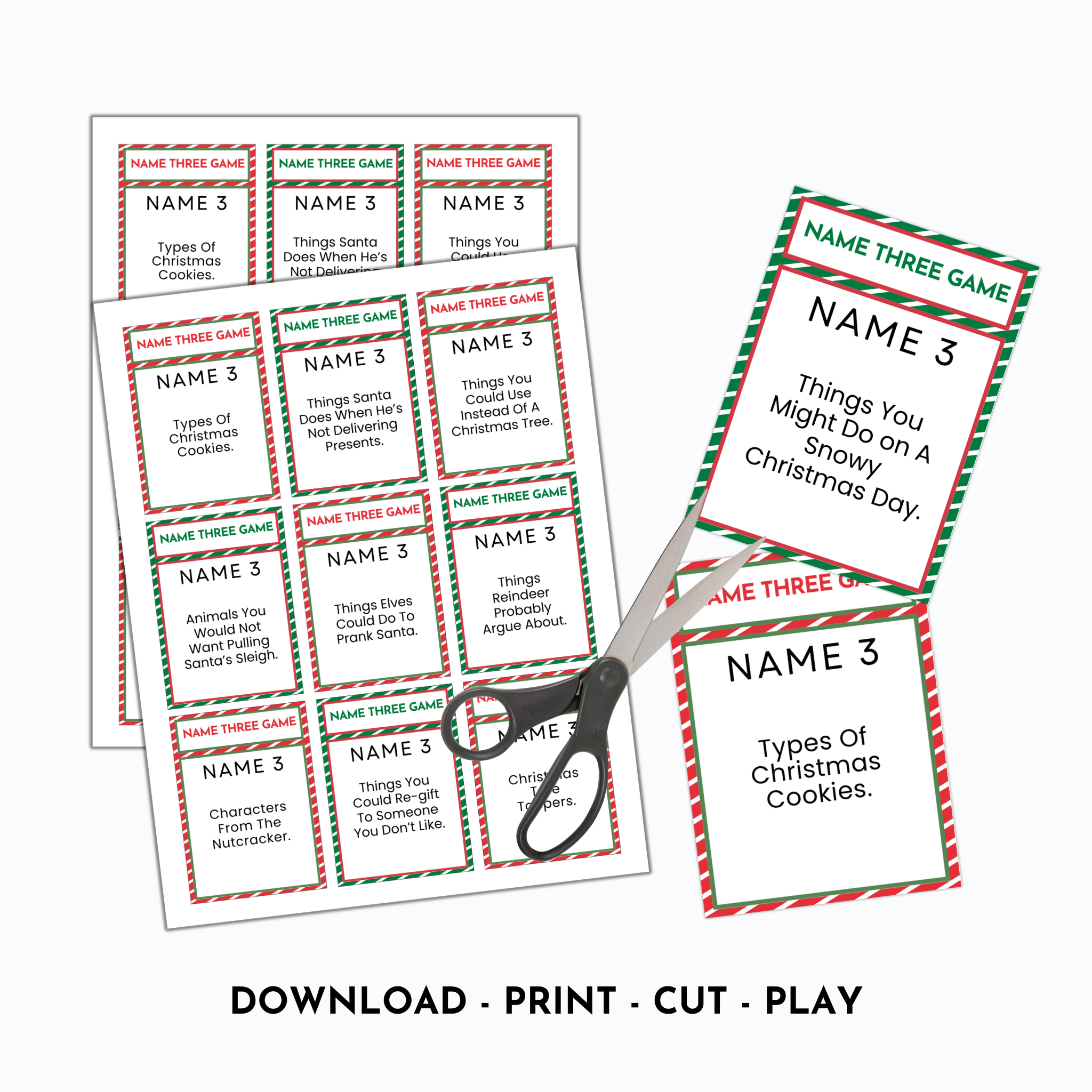 Christmas Name 3 Game
