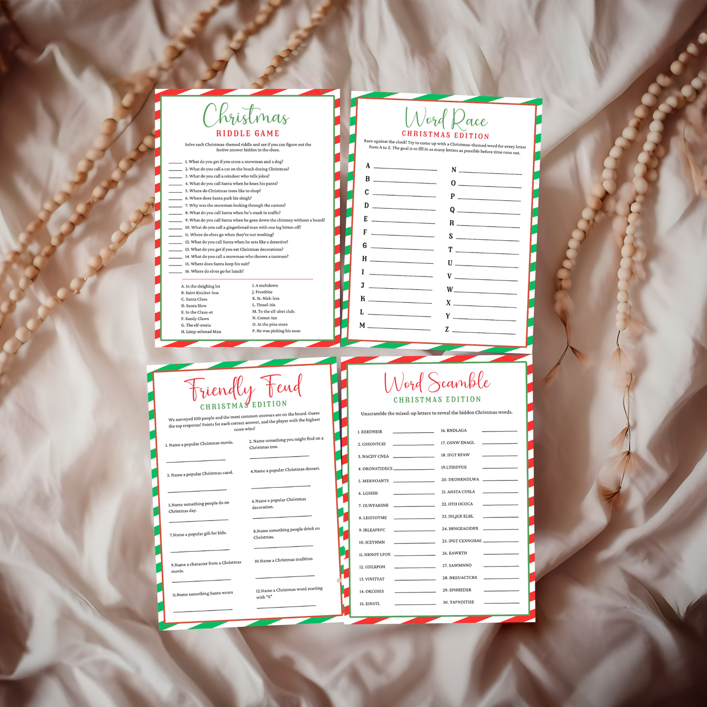 25 Christmas Party Games Printable