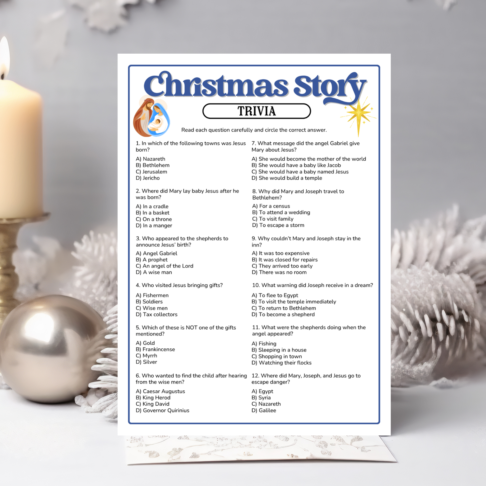 Christmas Story Trivia Game