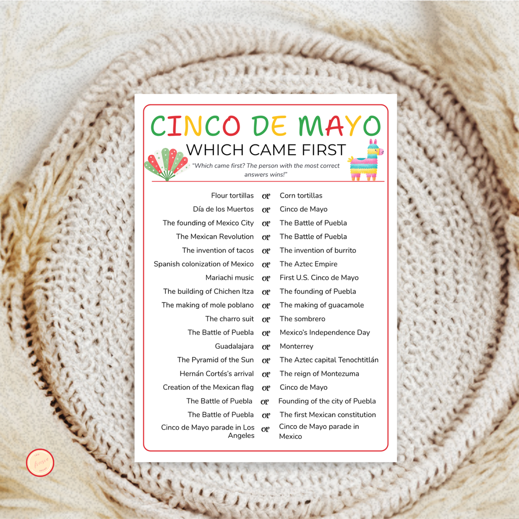 Which Came First Game | Cinco de Mayo
