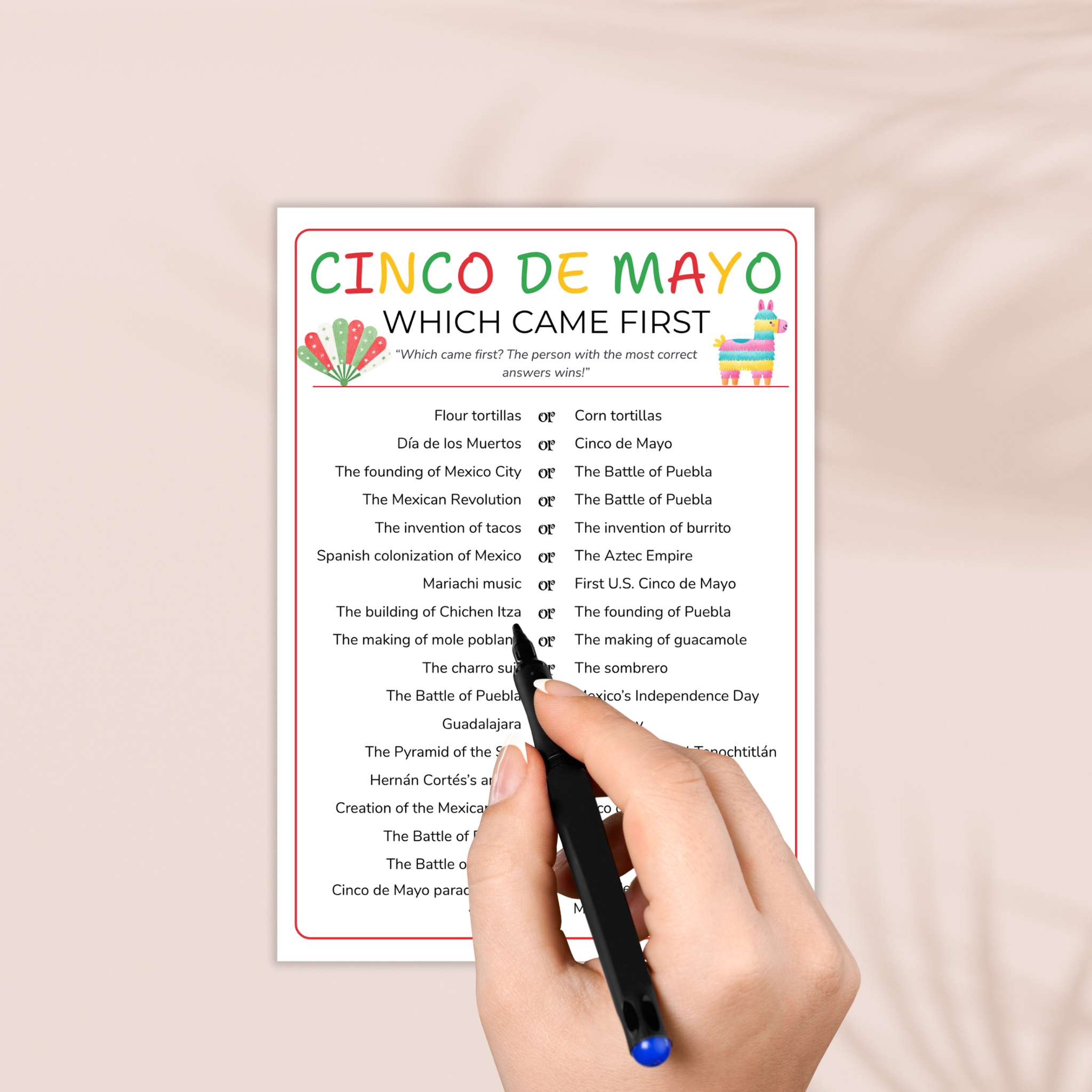 Which Came First Game | Cinco de Mayo
