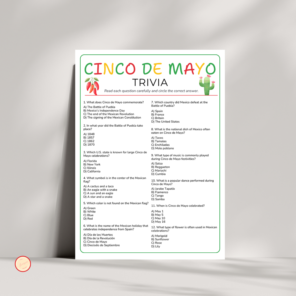 Cinco de Mayo Trivia Game