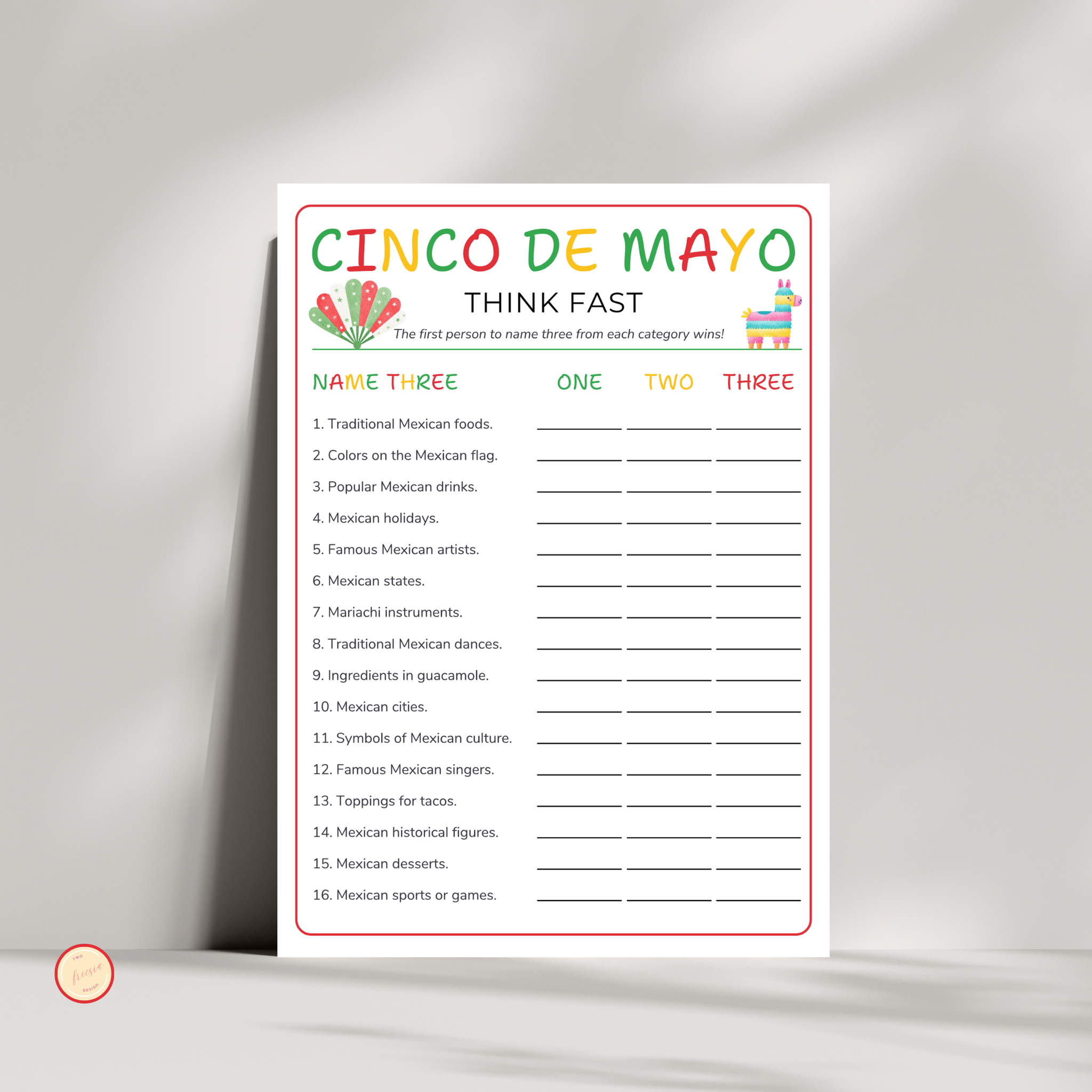 Think Fast Game | Cinco de Mayo