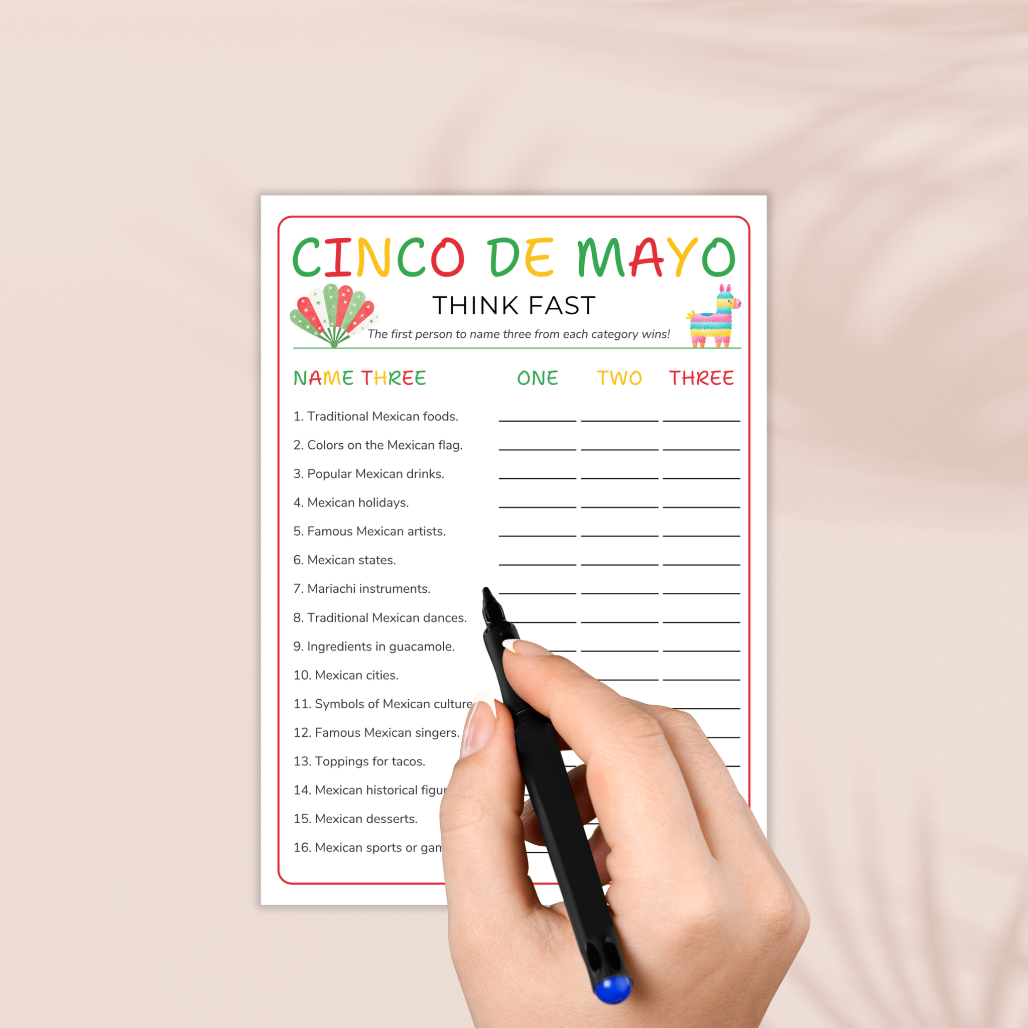 Think Fast Game | Cinco de Mayo