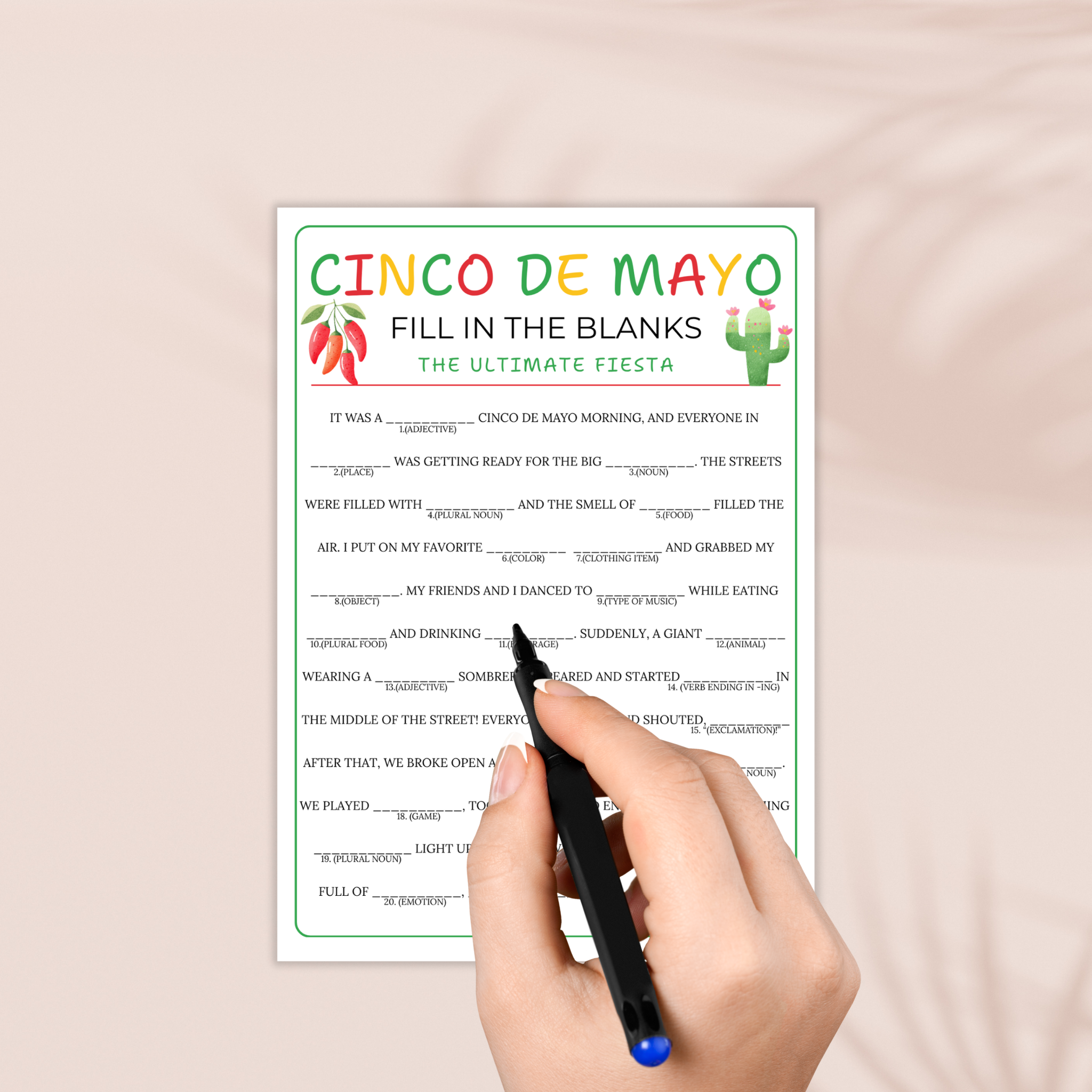 Fill in the Blanks | Cinco de Mayo