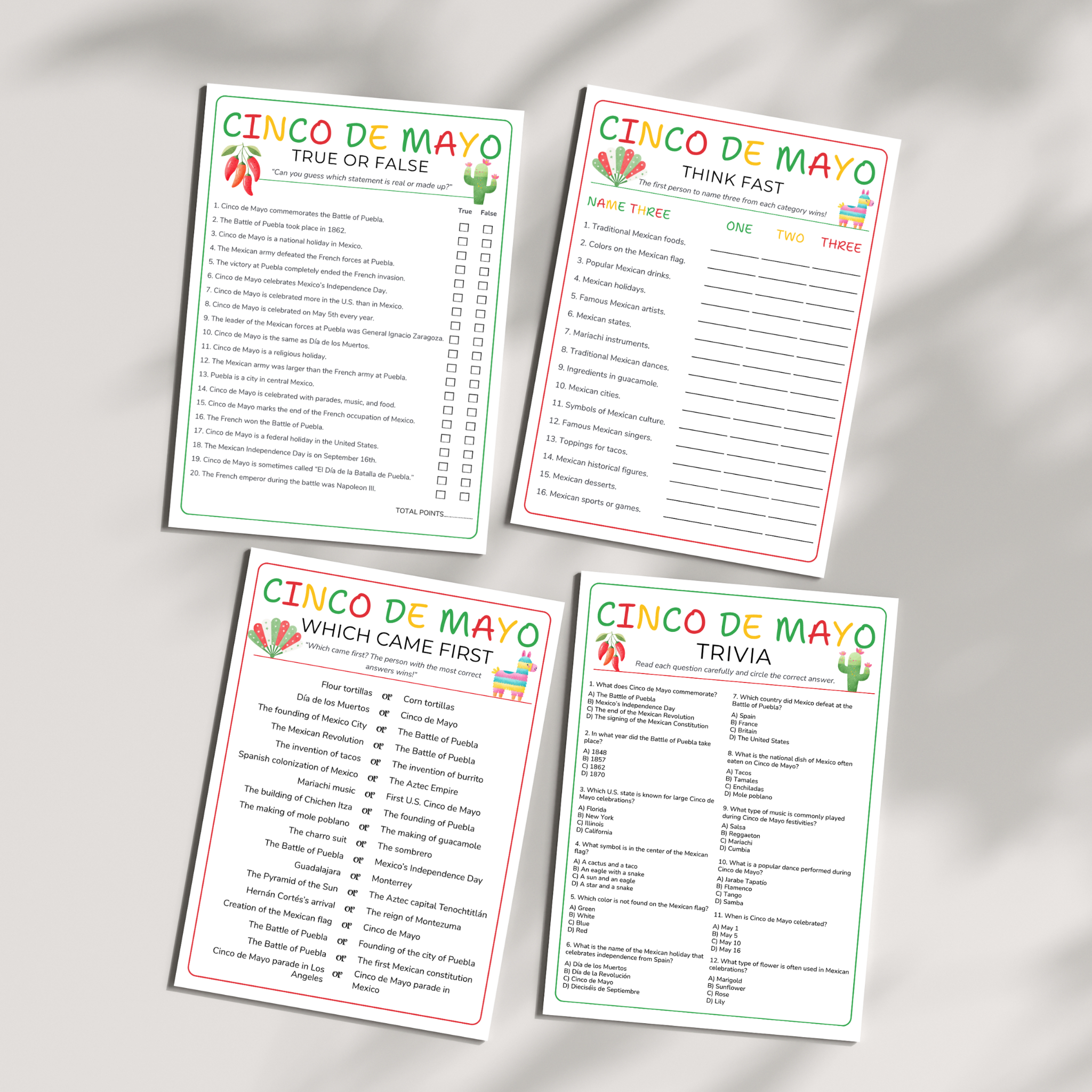 12 Cinco de Mayo Games