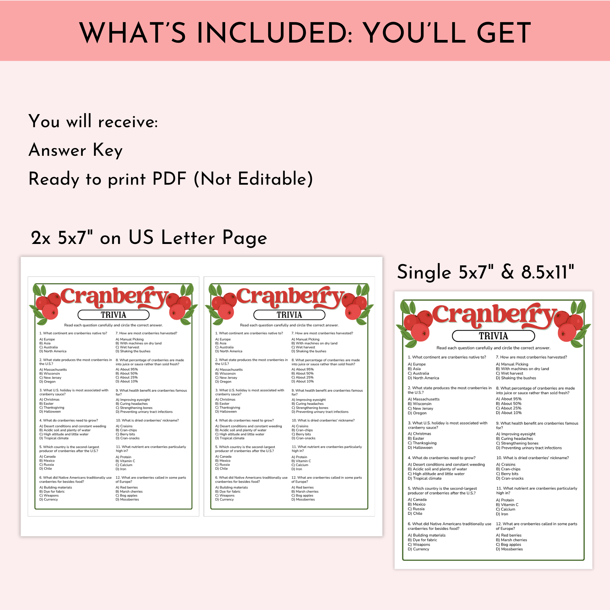 Cranberry Trivia
