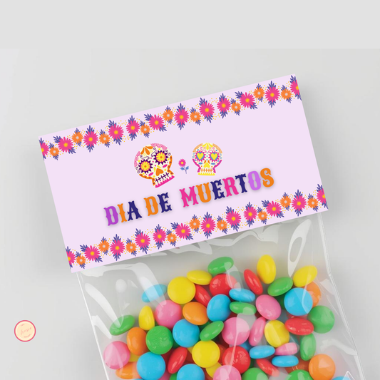 Dia de los Muertos Treat Bag Topper