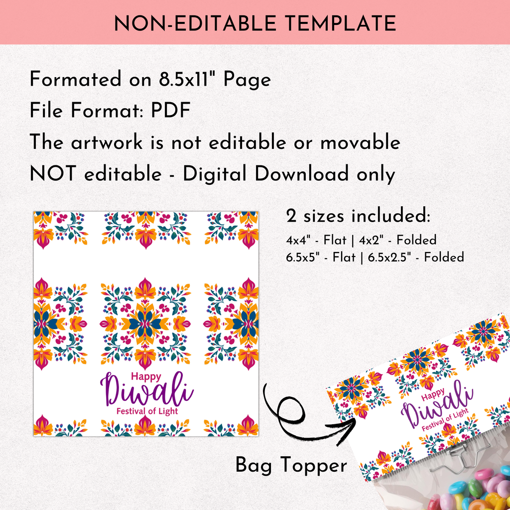 Diwali Treat Bag Topper 3