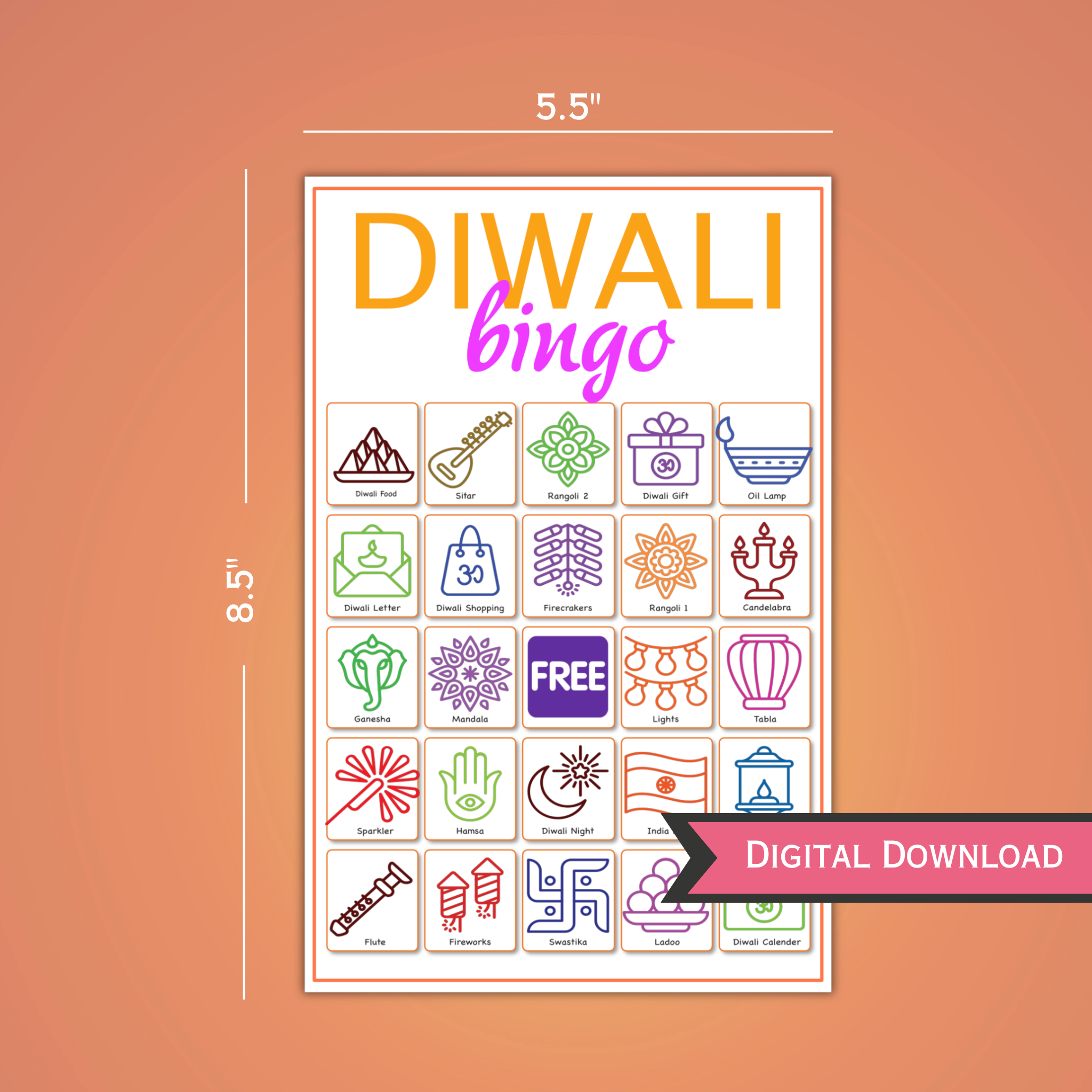 Diwali Bingo Game