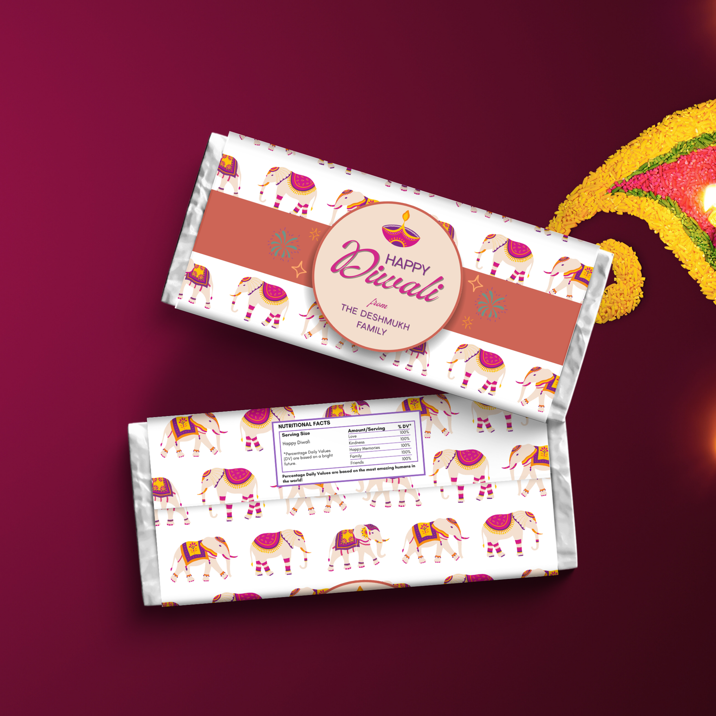 Diwali Chocolate Wrapper | Set of 3