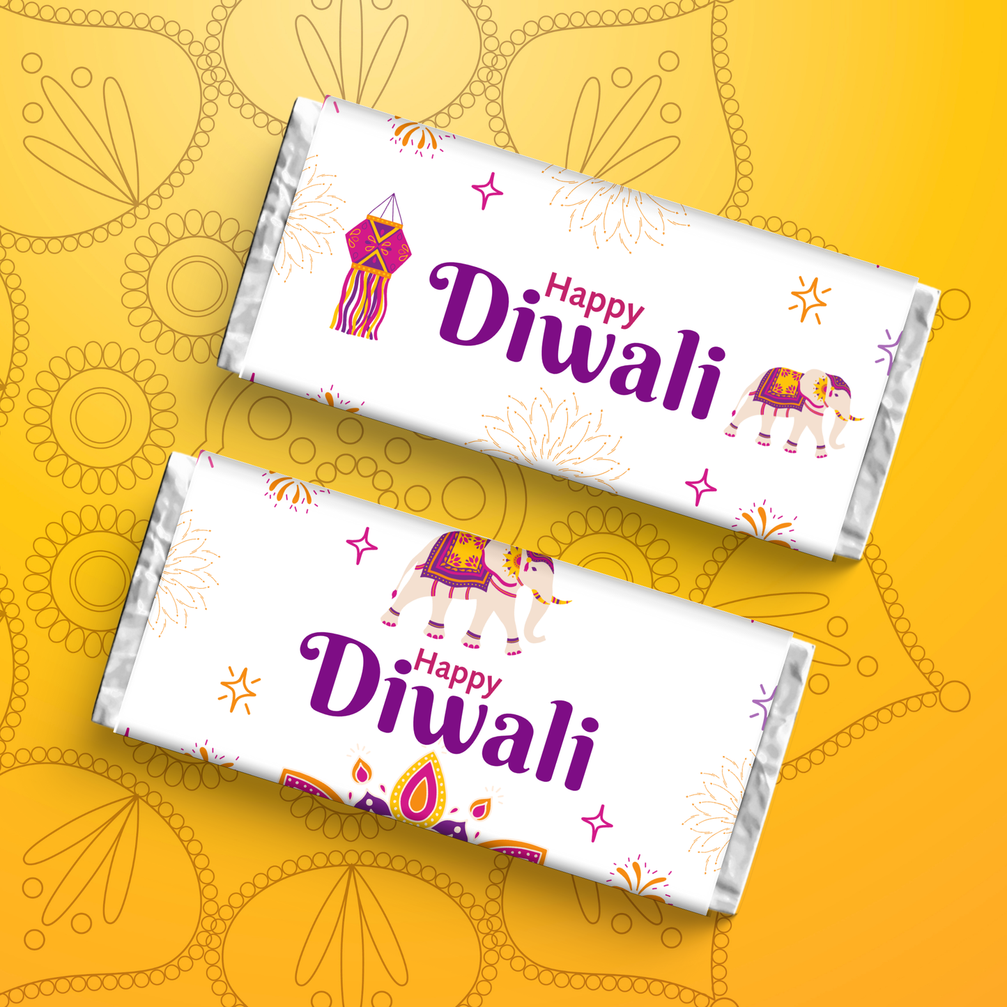 Diwali Chocolate Wrapper Printable | Set of 3