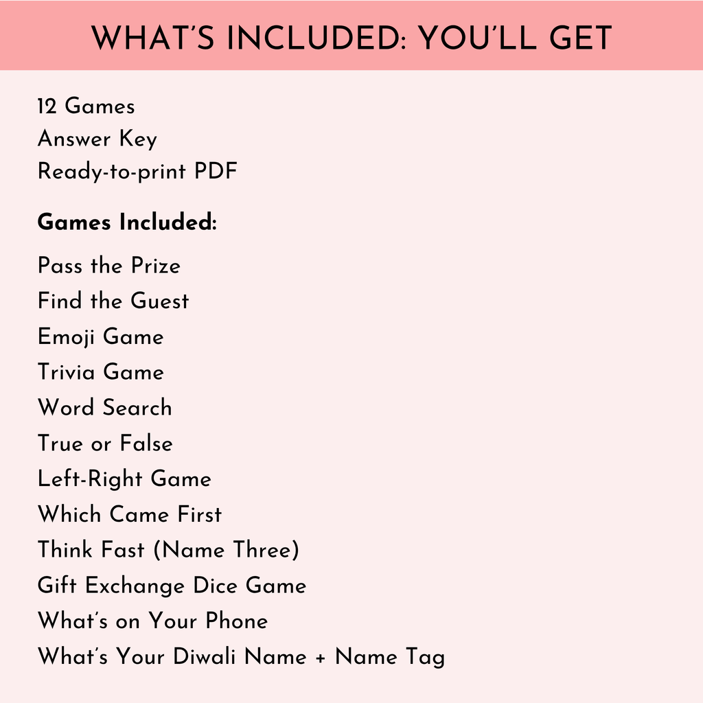 Diwali Party Games