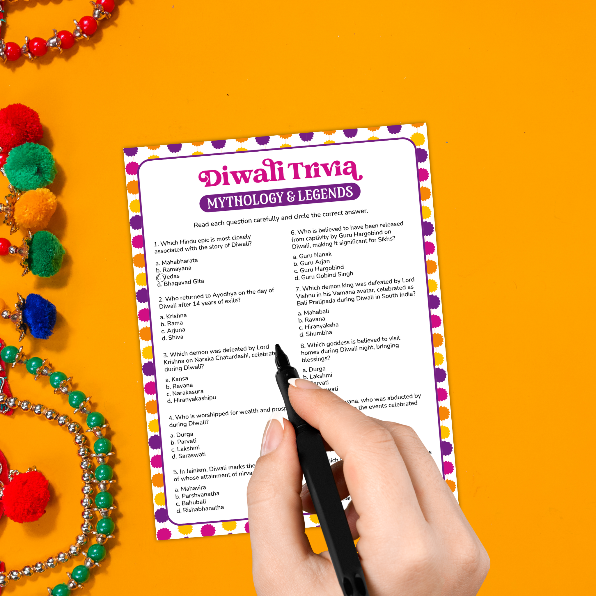 Diwali Trivia Game