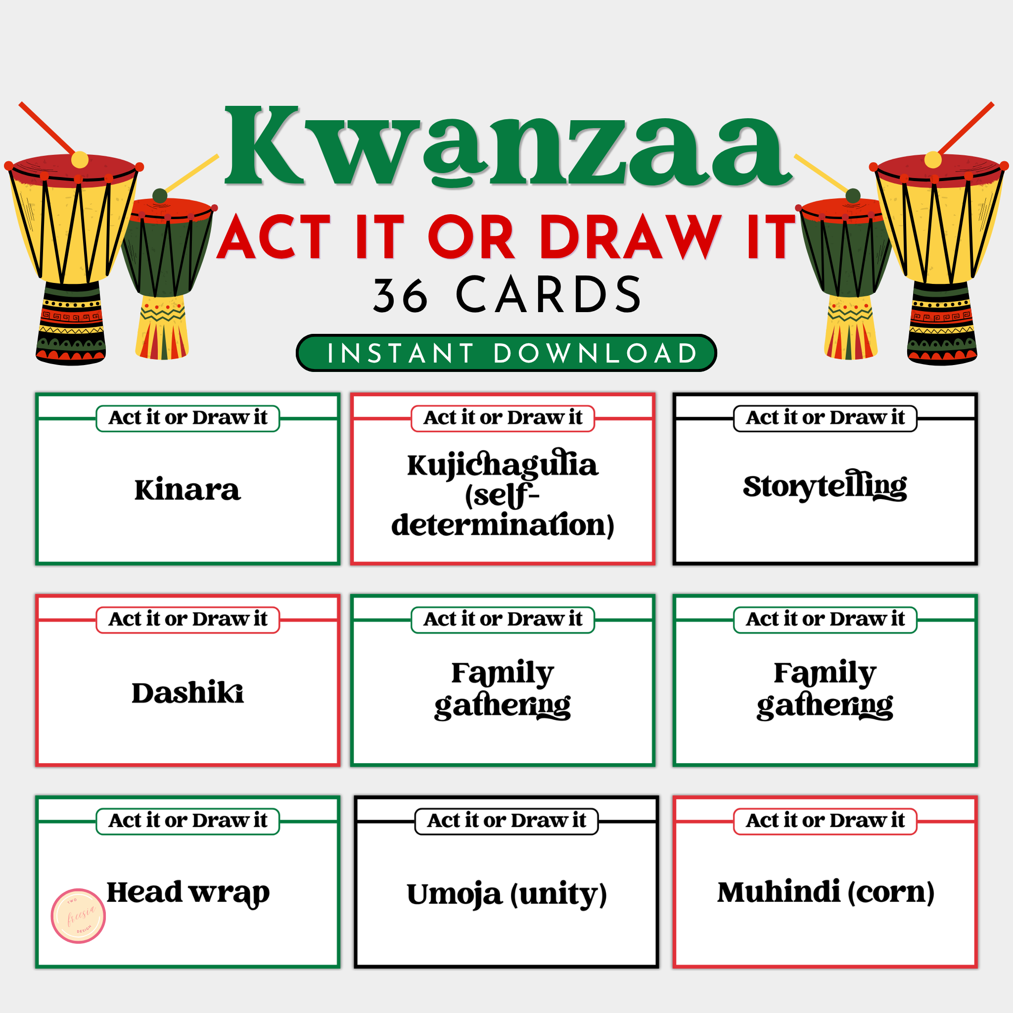 Kwanzaa Act It or Draw It