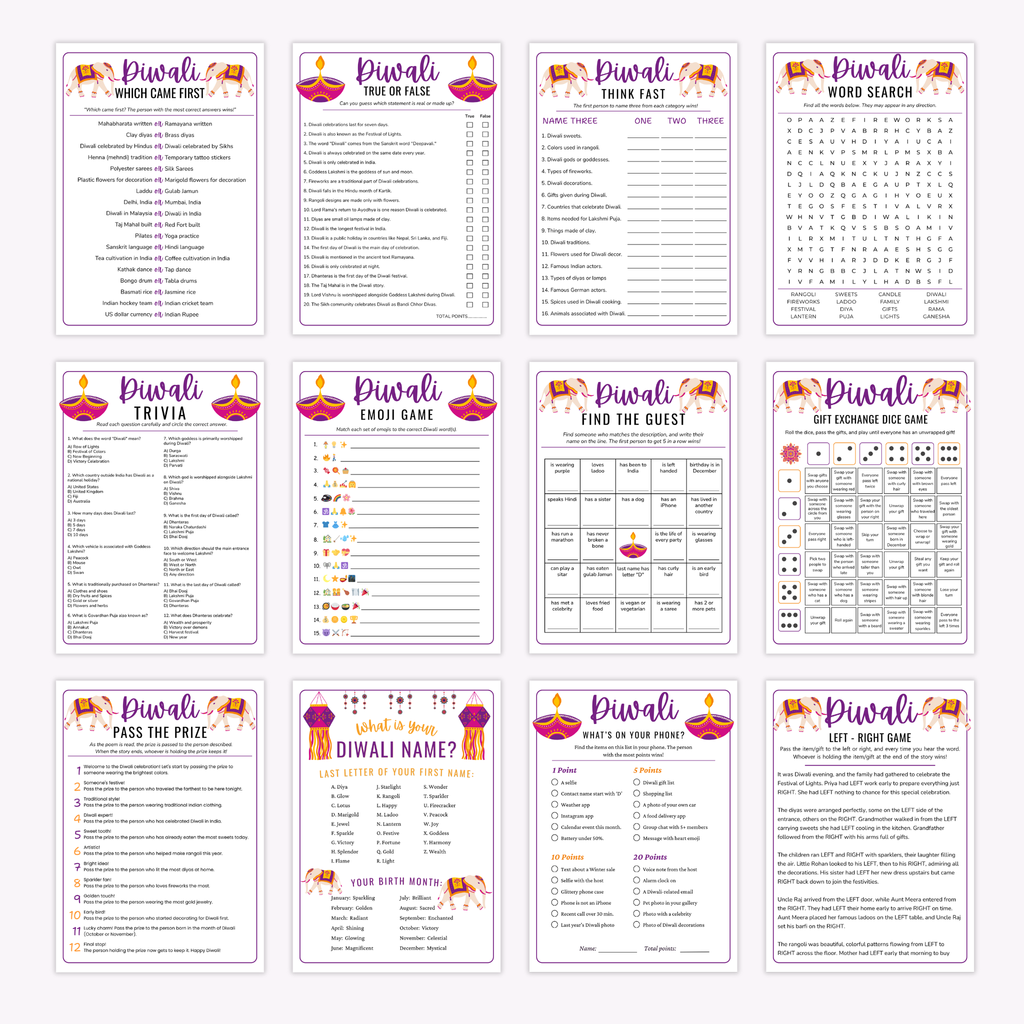 Diwali Party Games