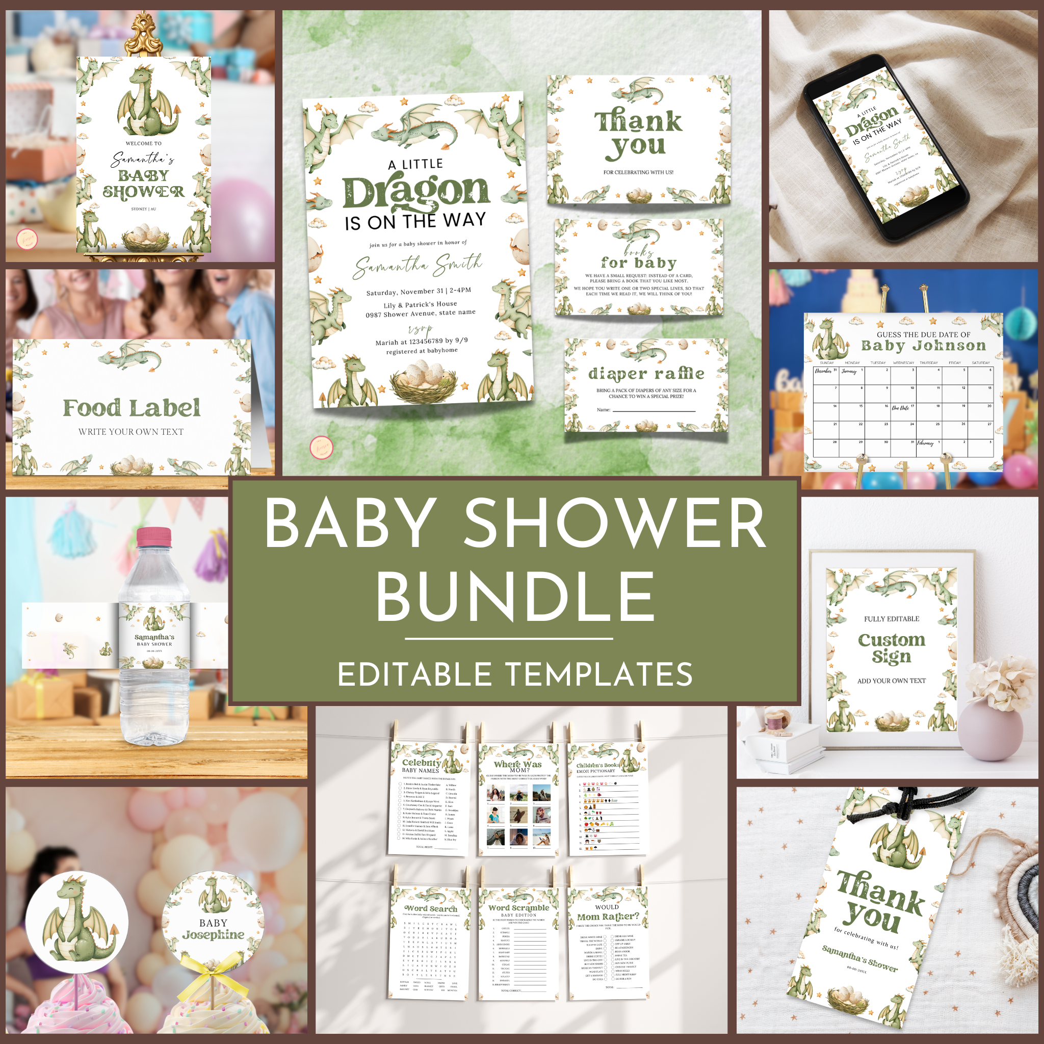 Dragon Baby Shower Bundle