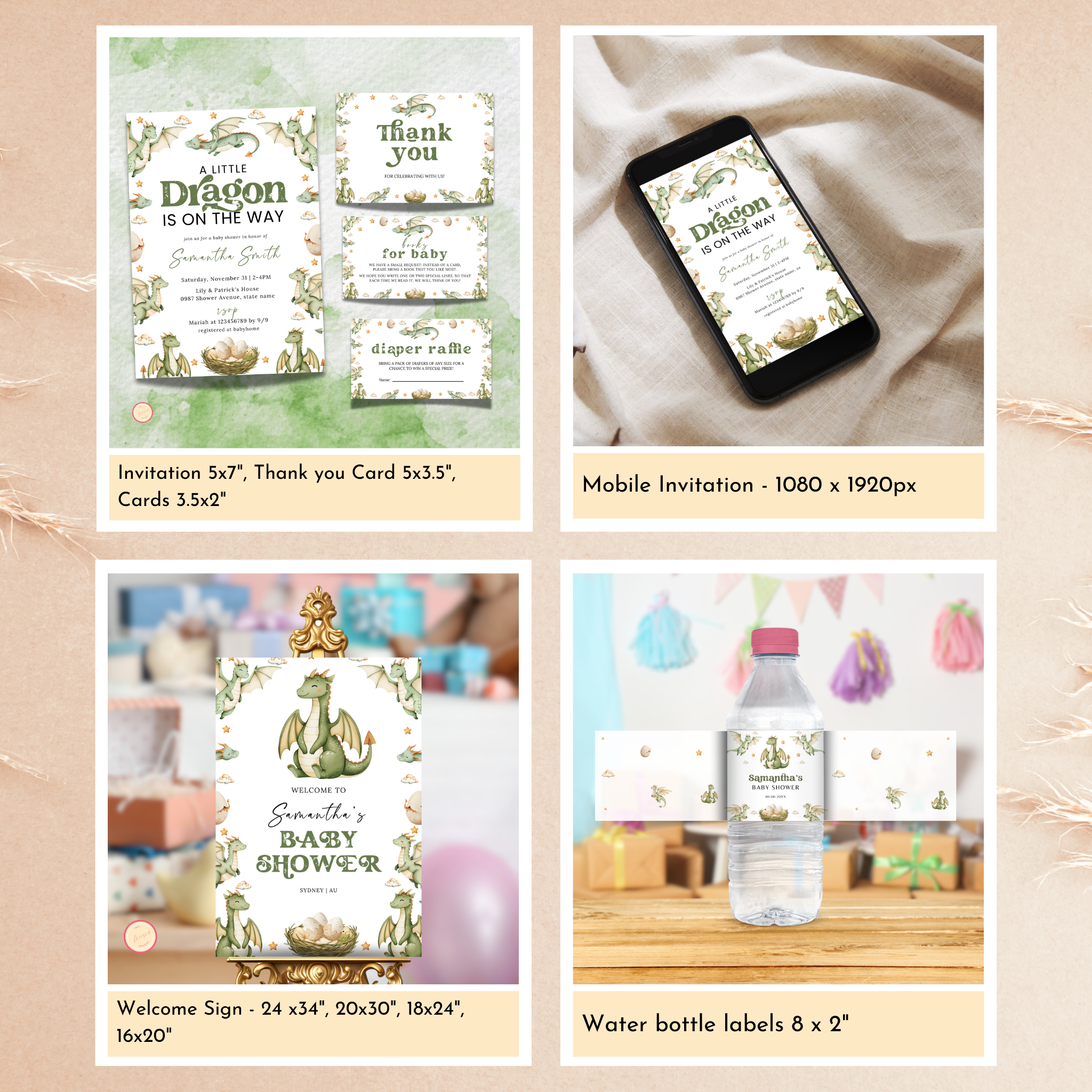 Little Dragon Baby Shower Bundle