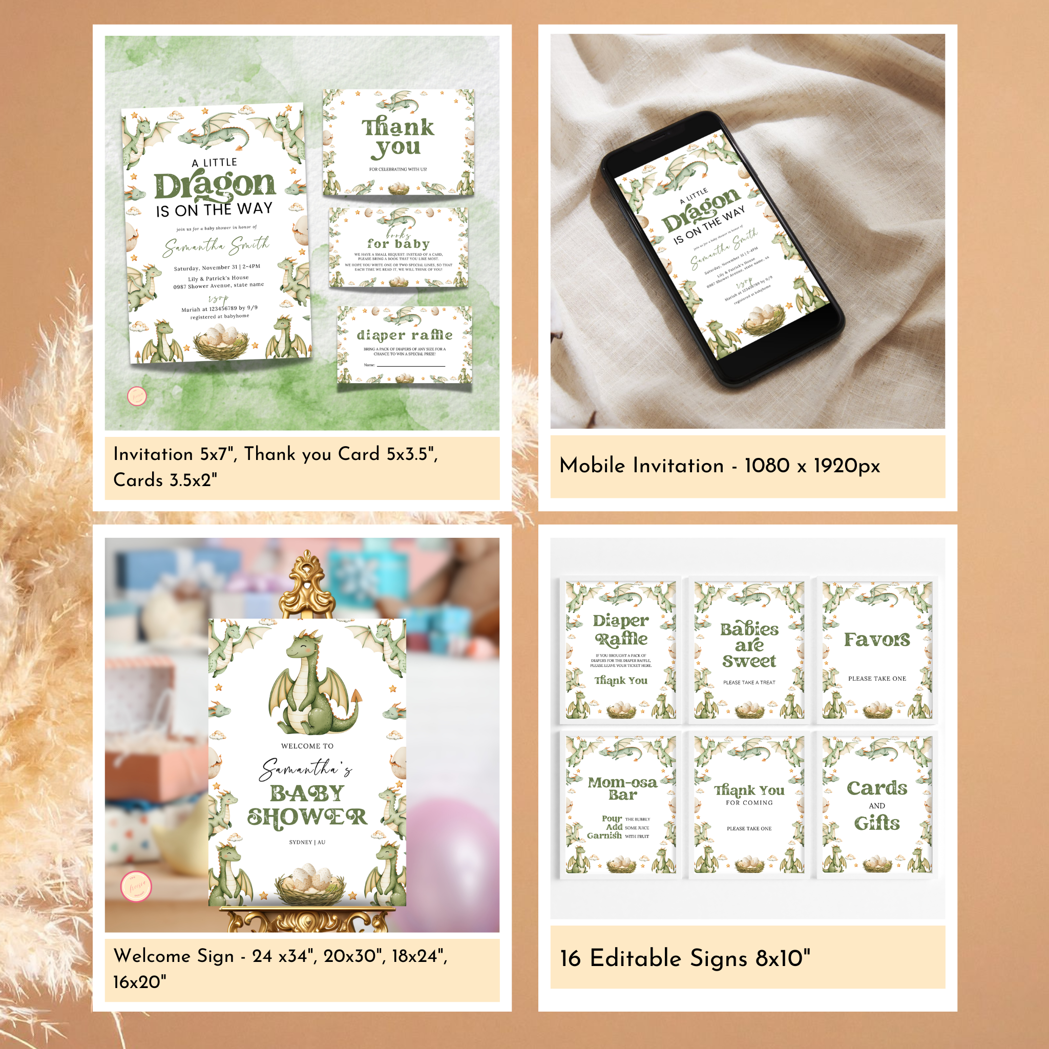 Dragon Baby Shower Bundle