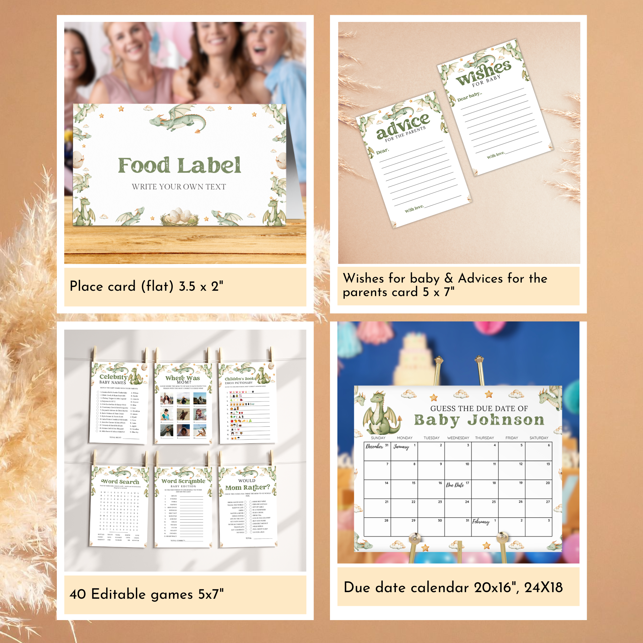 Dragon Baby Shower Bundle