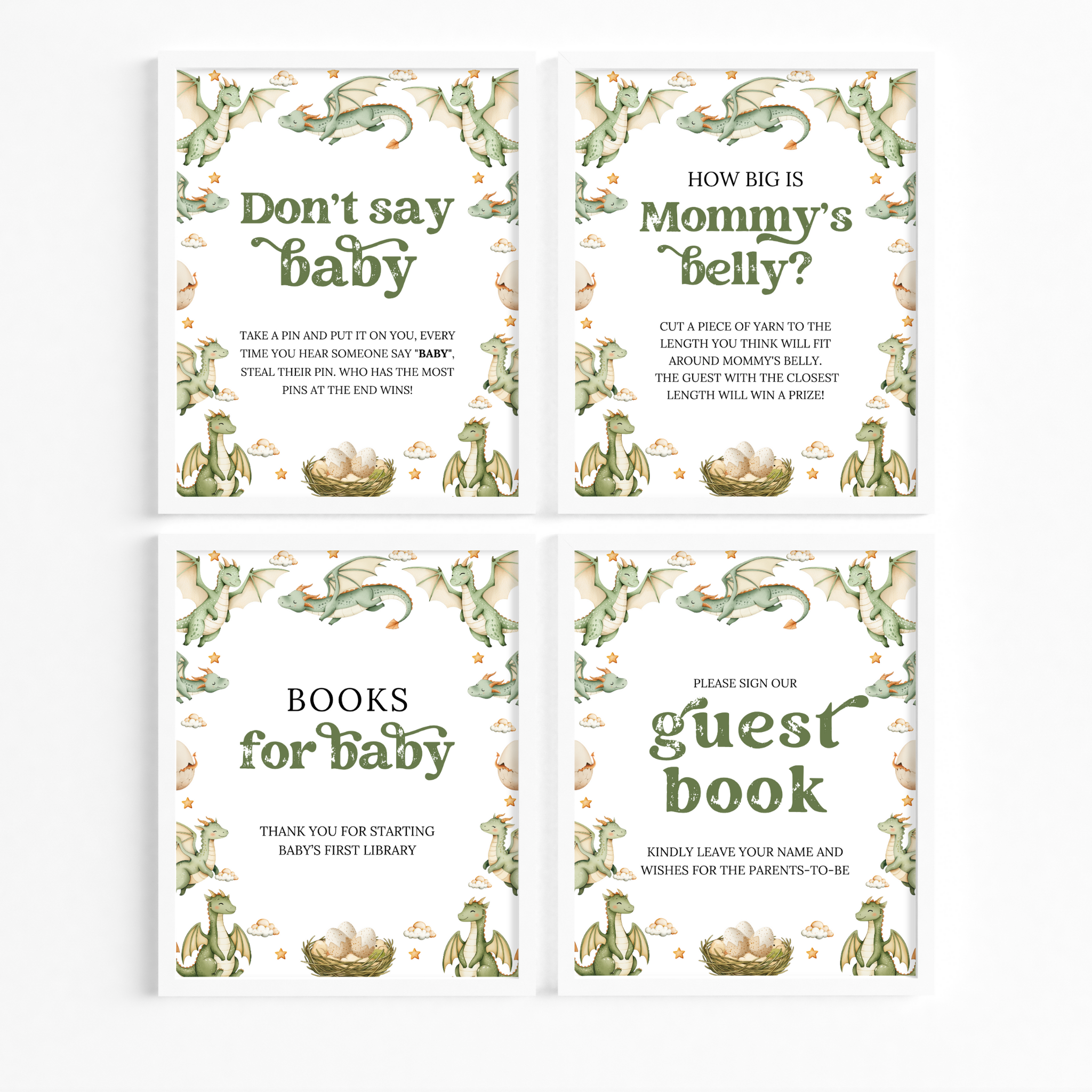 Dragon Baby Shower Bundle