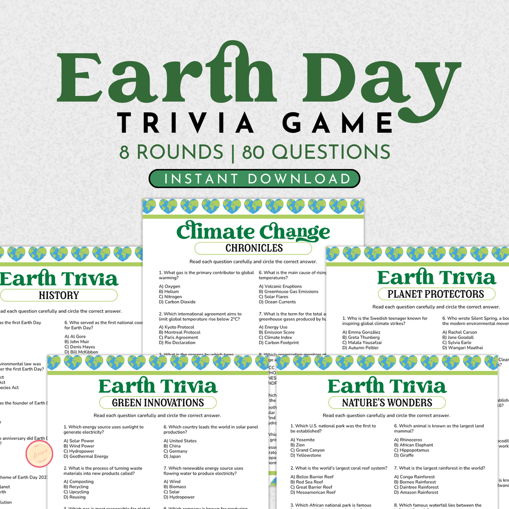 Earth Day Trivia Game Bundle