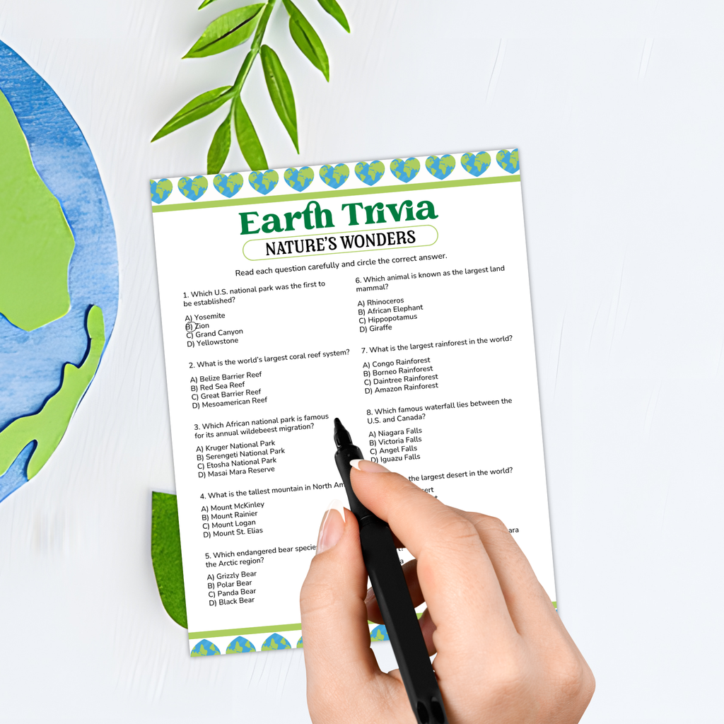 Earth Day Trivia Game Bundle
