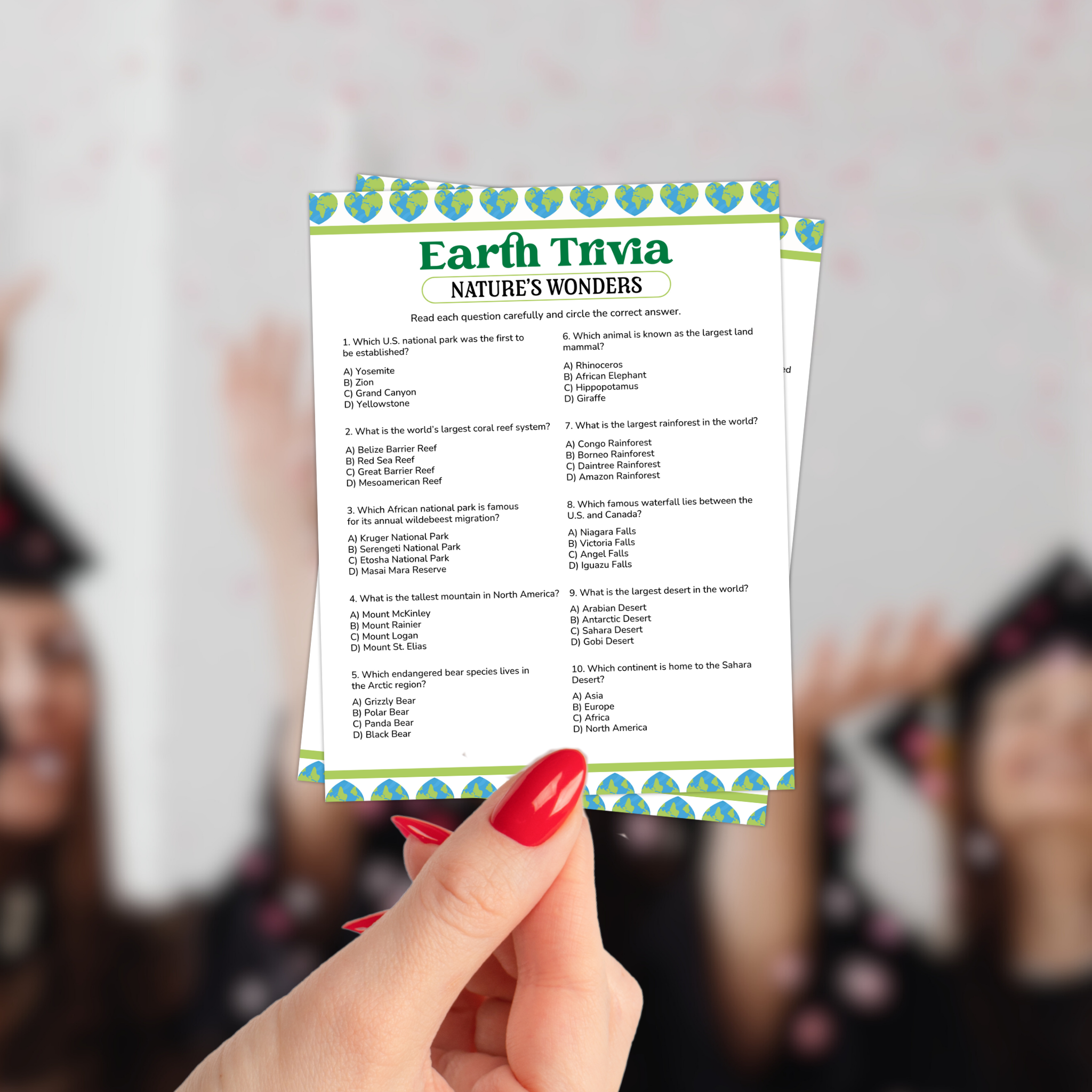 Earth Day Trivia Game Bundle