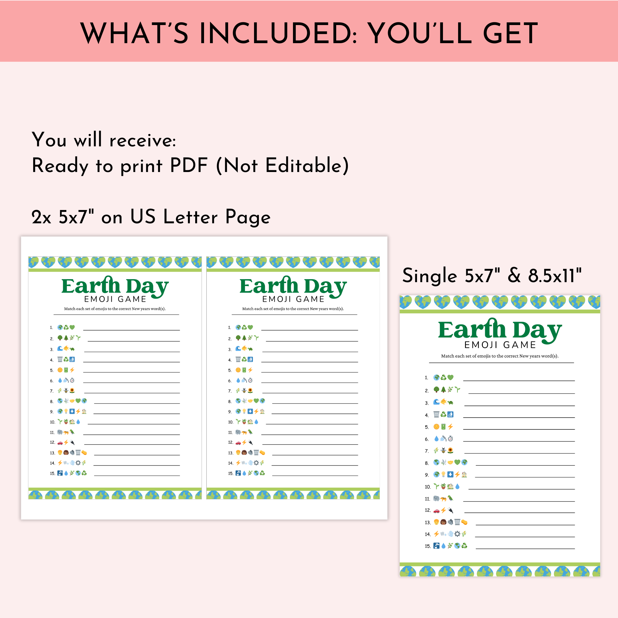 Earth Emoji Game